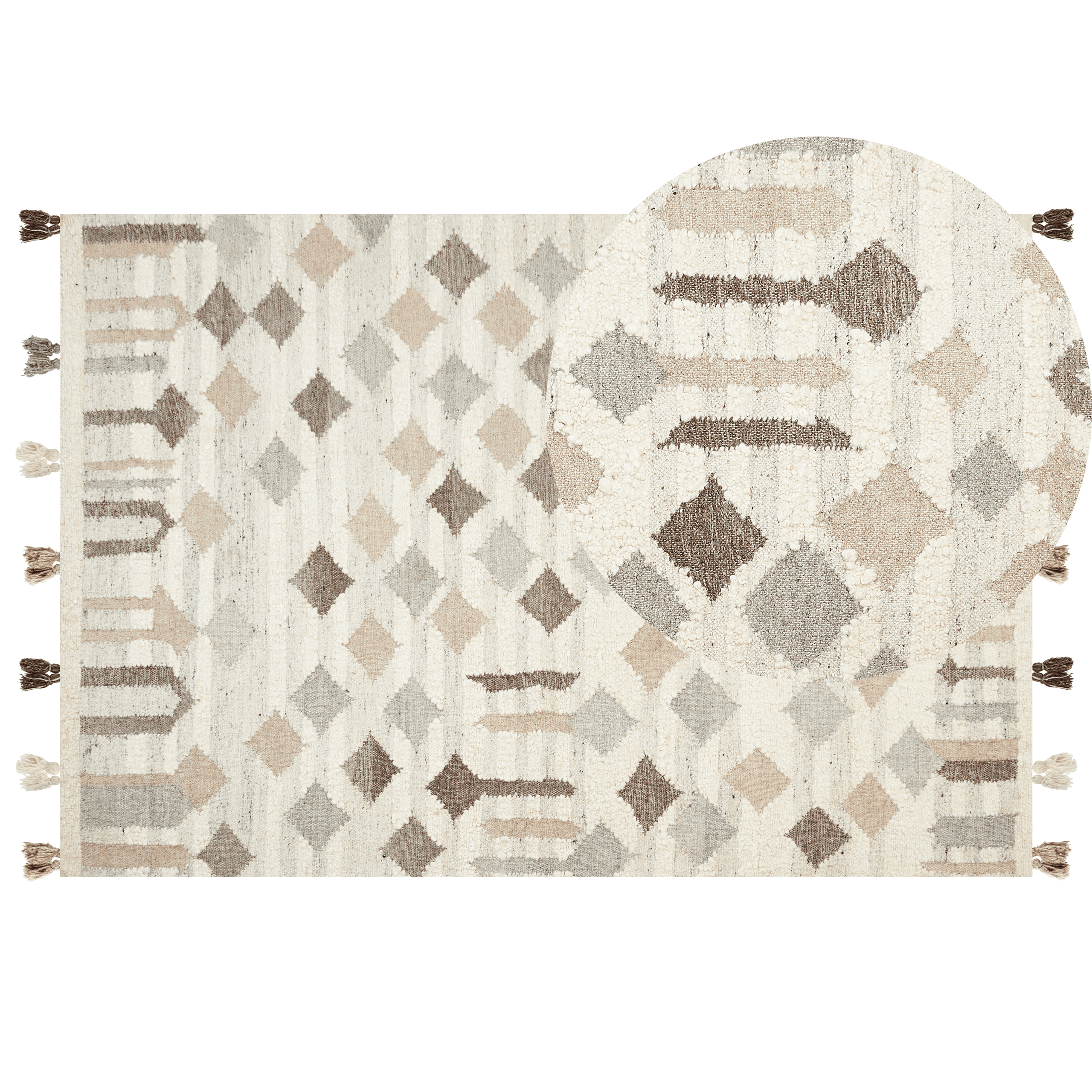 Matto KAGHTSRASHEN Beige 160 x 230 cm villa Kelim-matto