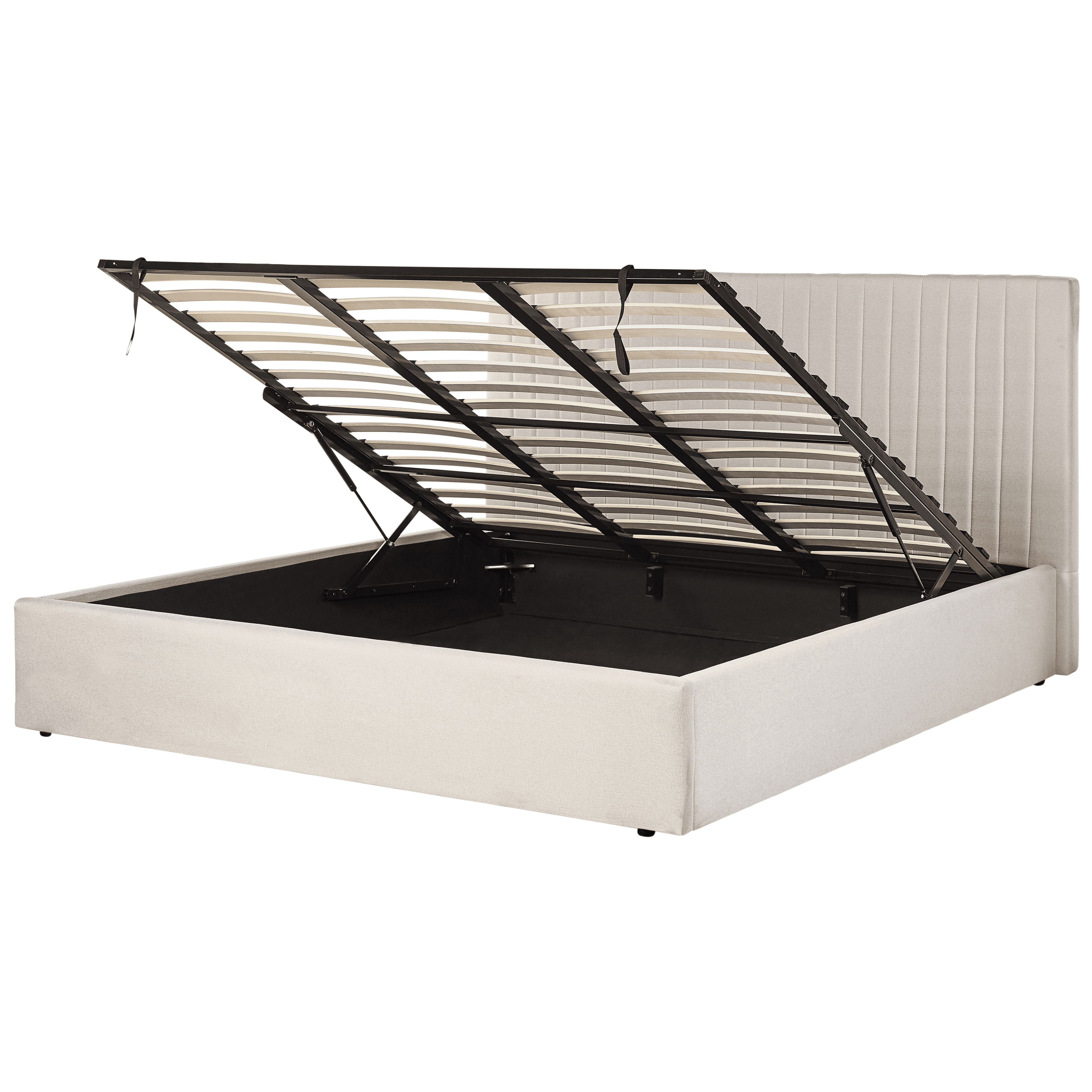 Sänky säilytystilalla kangas VION 180 x 200 cm Beige