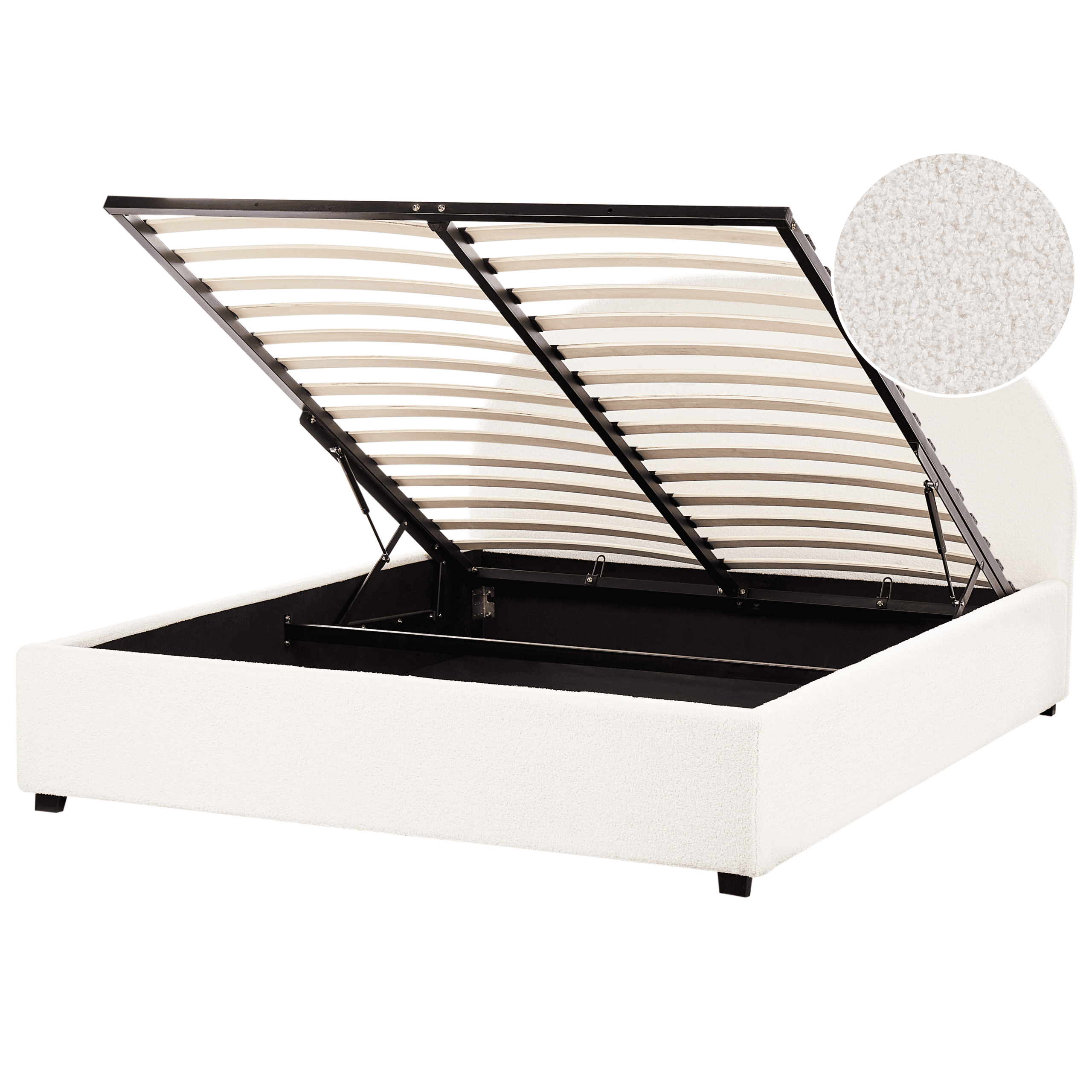 Sänky säilytystilalla buklee VAUCLUSE 160 x 200 cm Luonnonvalkoinen