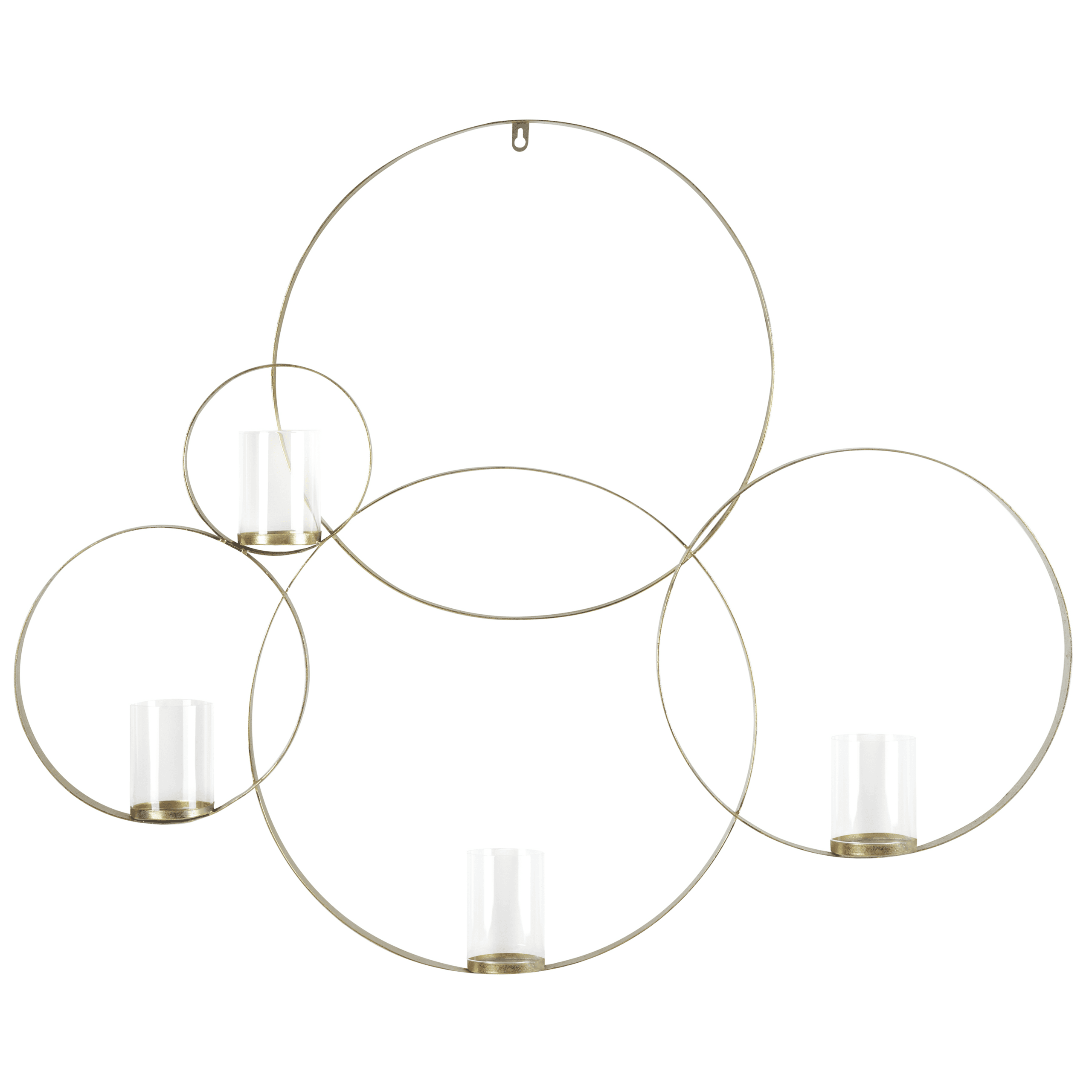 Seinäkynttelikkö BURU metalli 80 cm Kulta