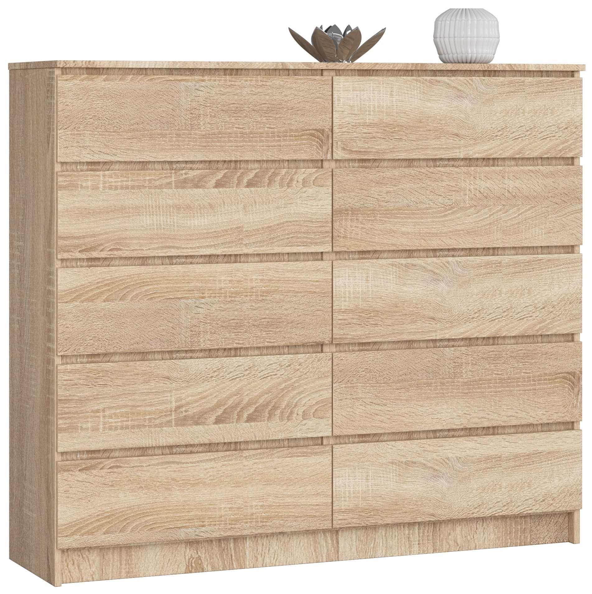 Akord Lipasto 10 Laatikoa Sonoma-tammi 138x40x121