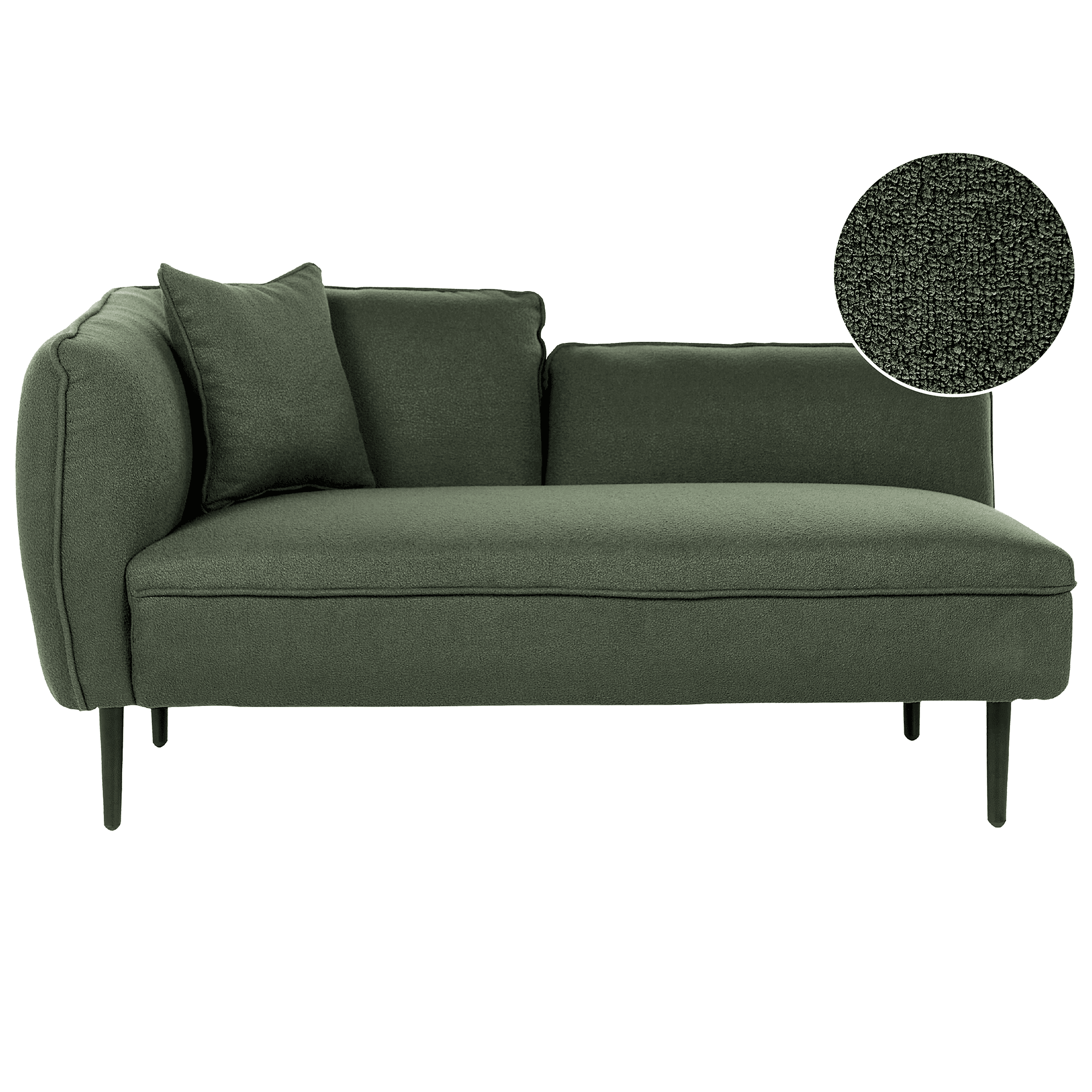 Divaani vasen CHEVANNES buklee Tummanvihreä