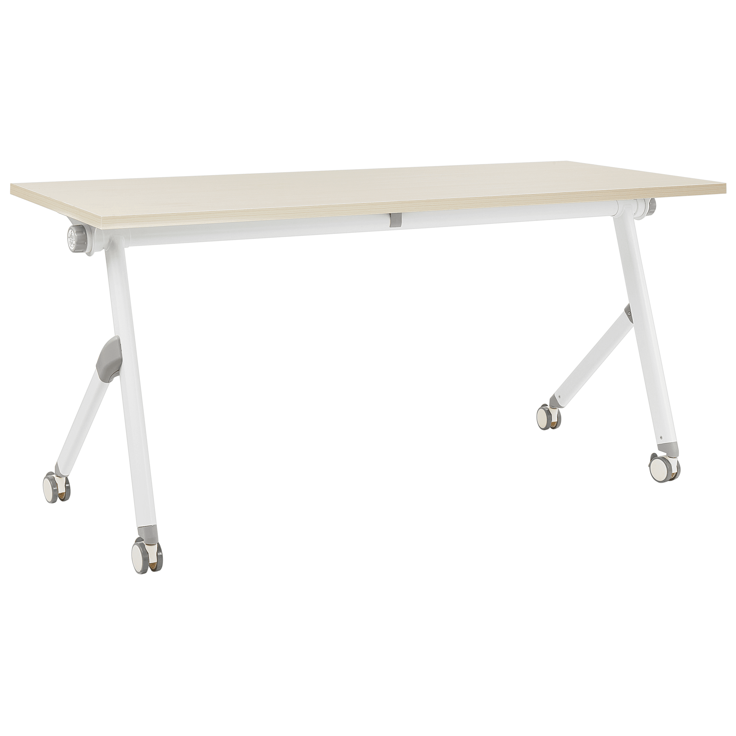 Taitettava työpöytä BENDI Vaaleanruskea 160 cm 60 cm pyörillä