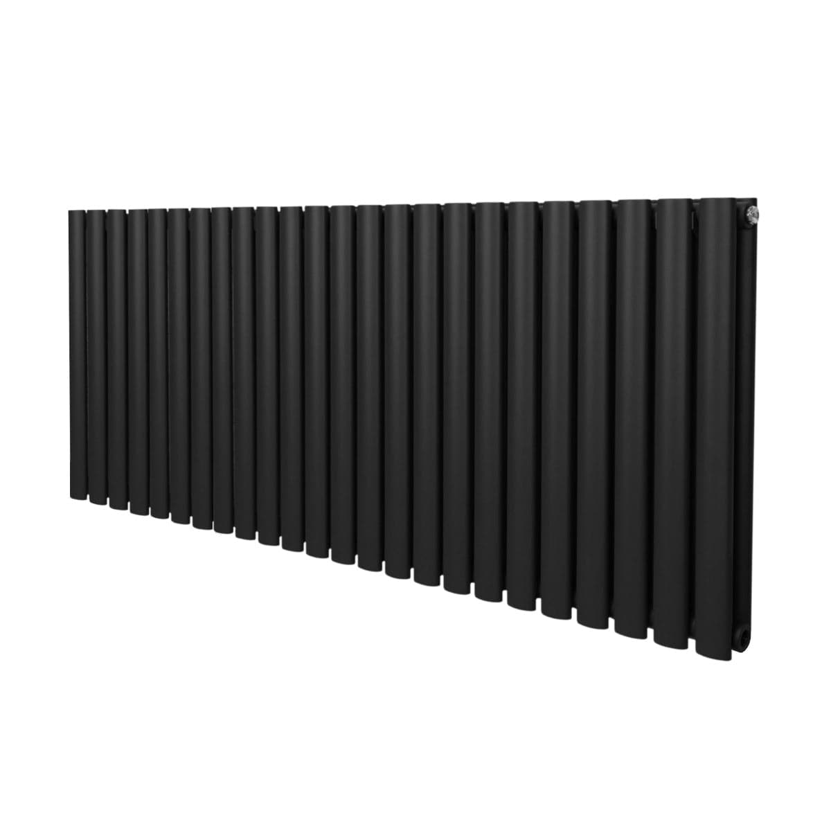 Soikea pylväspatteri – 600 mm x 1440 mm – Musta