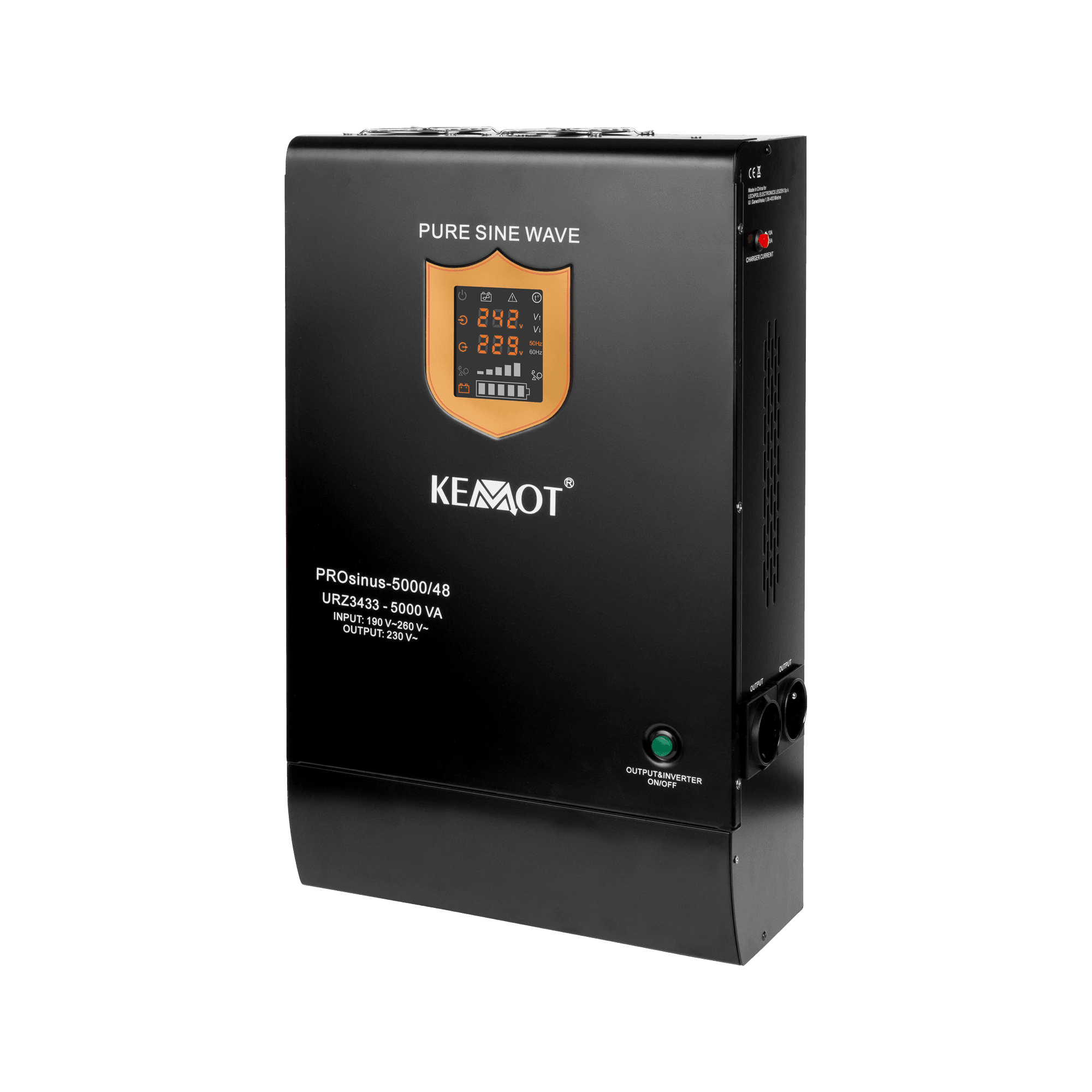 UPS-hätävirtalähde KEMOT PROsinus5000 48V/230V