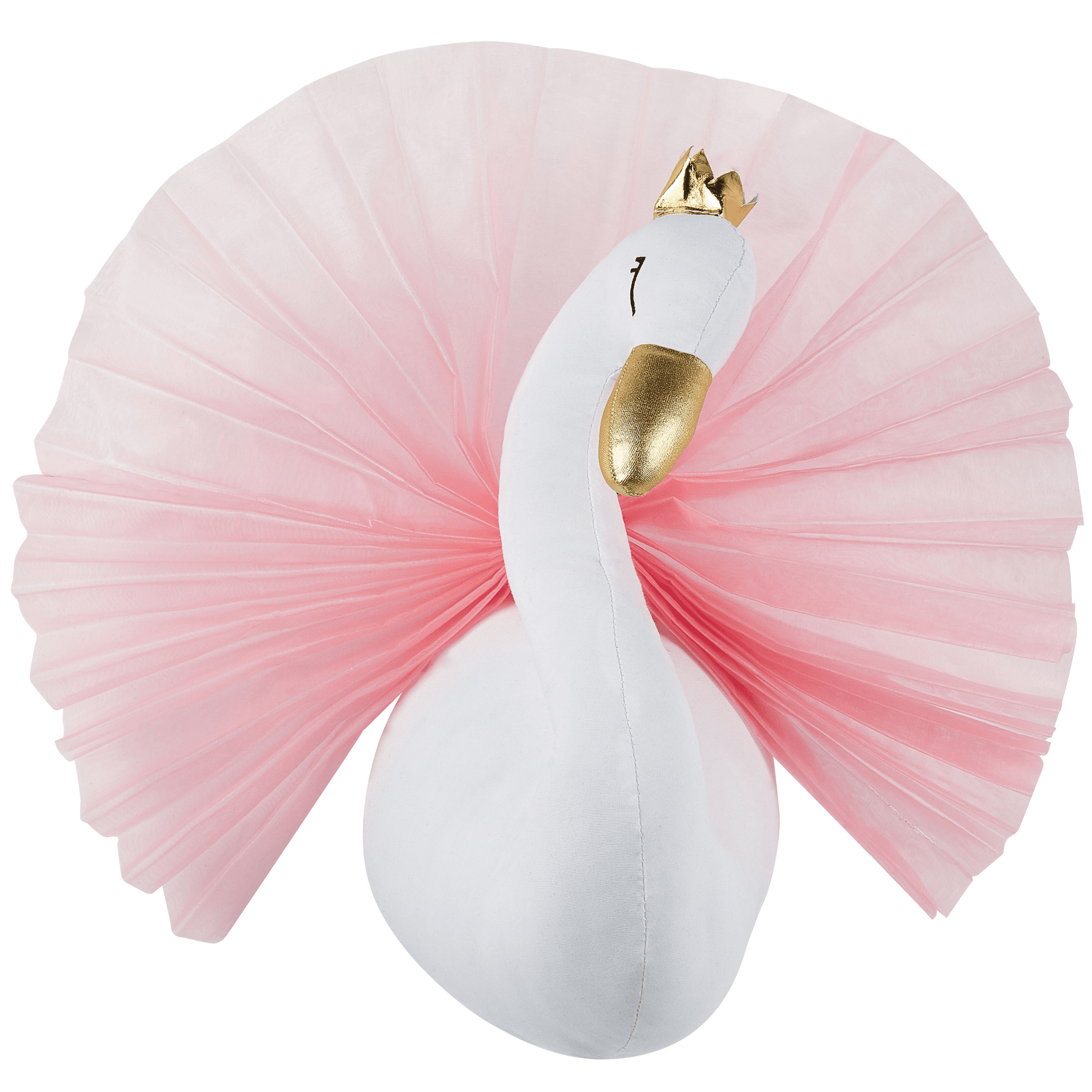 Lasten seinäkoriste Joutsen ODETTA puuvilla 32 cm Valkoinen