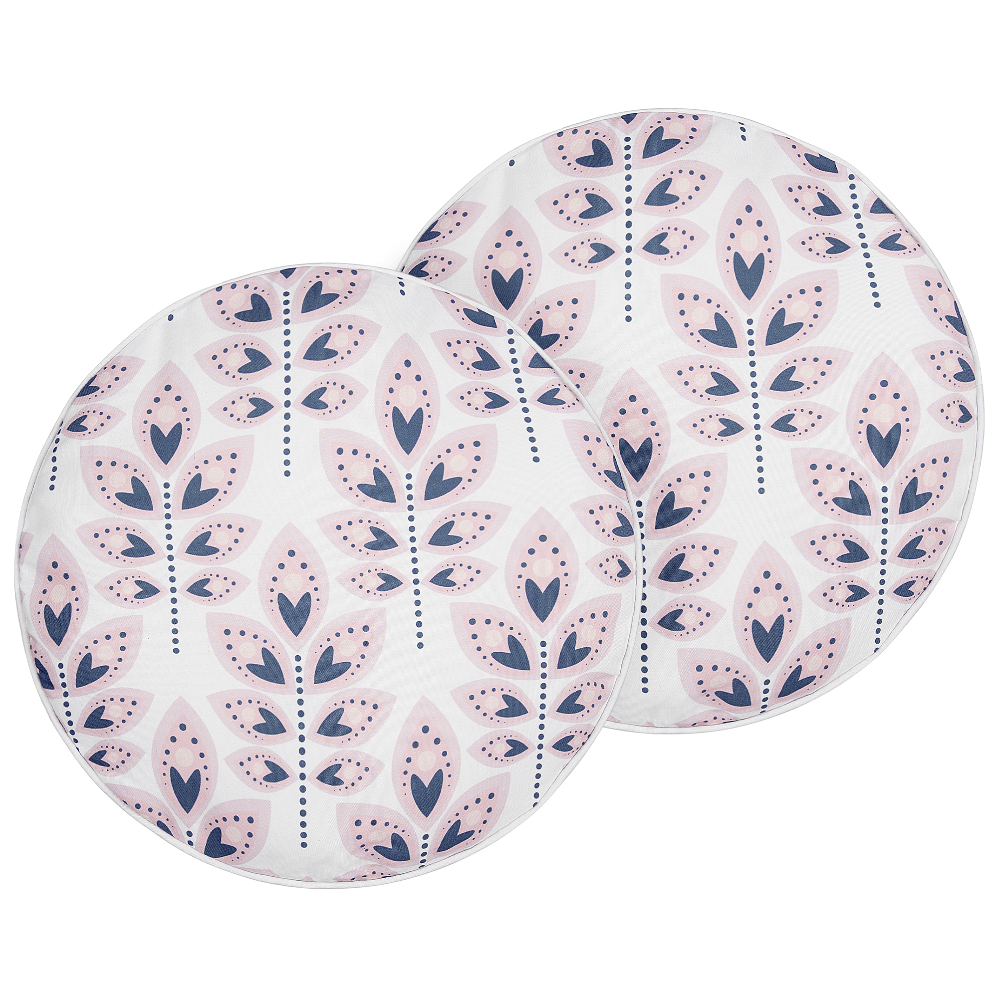 Ulkotyynysetti 2 kpl TORRETTA Kasvikuvio 40 x 40 cm Luonnonvalkoinen