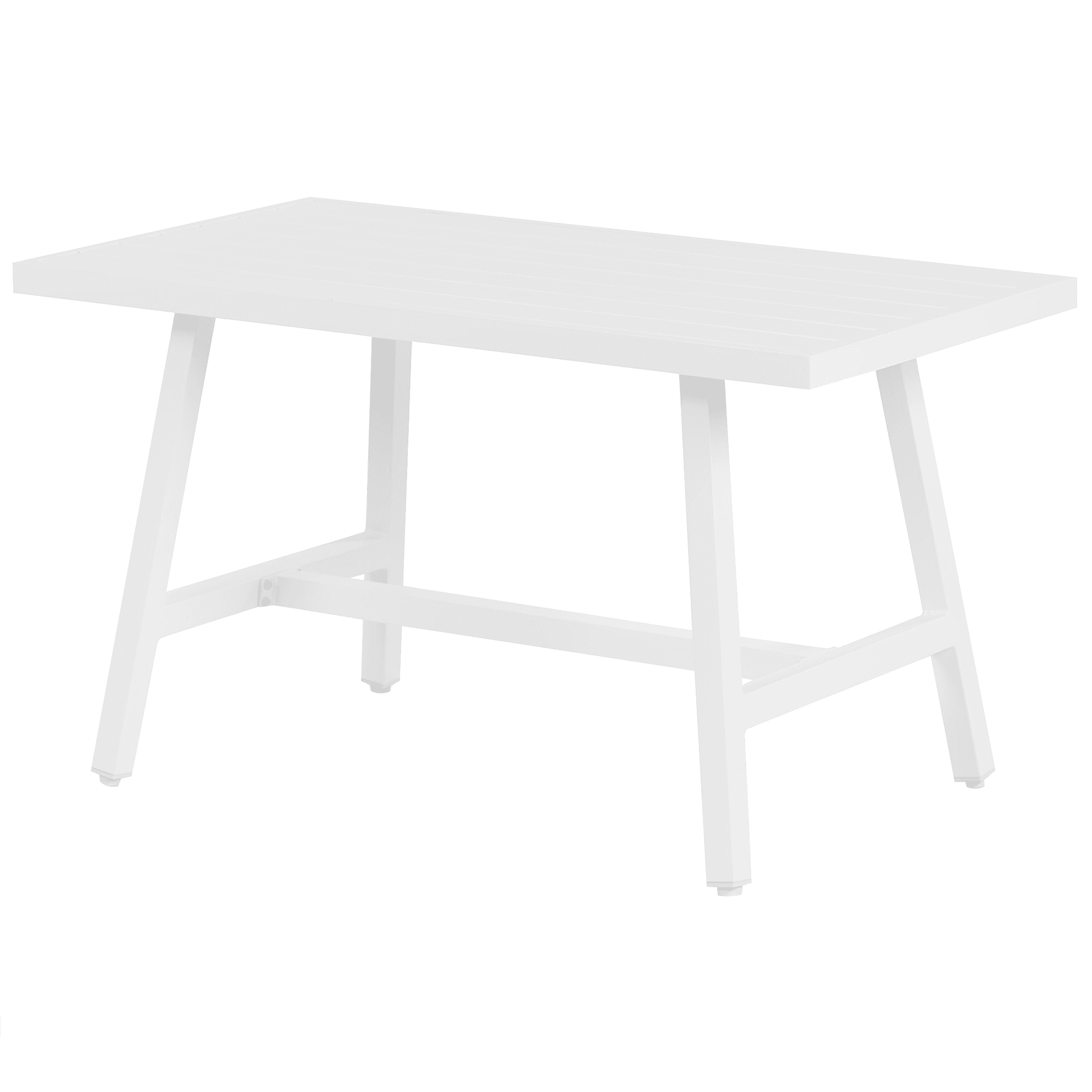 Puutarhapöytä FRATTE 120 cm 64 cm metalli Valkoinen