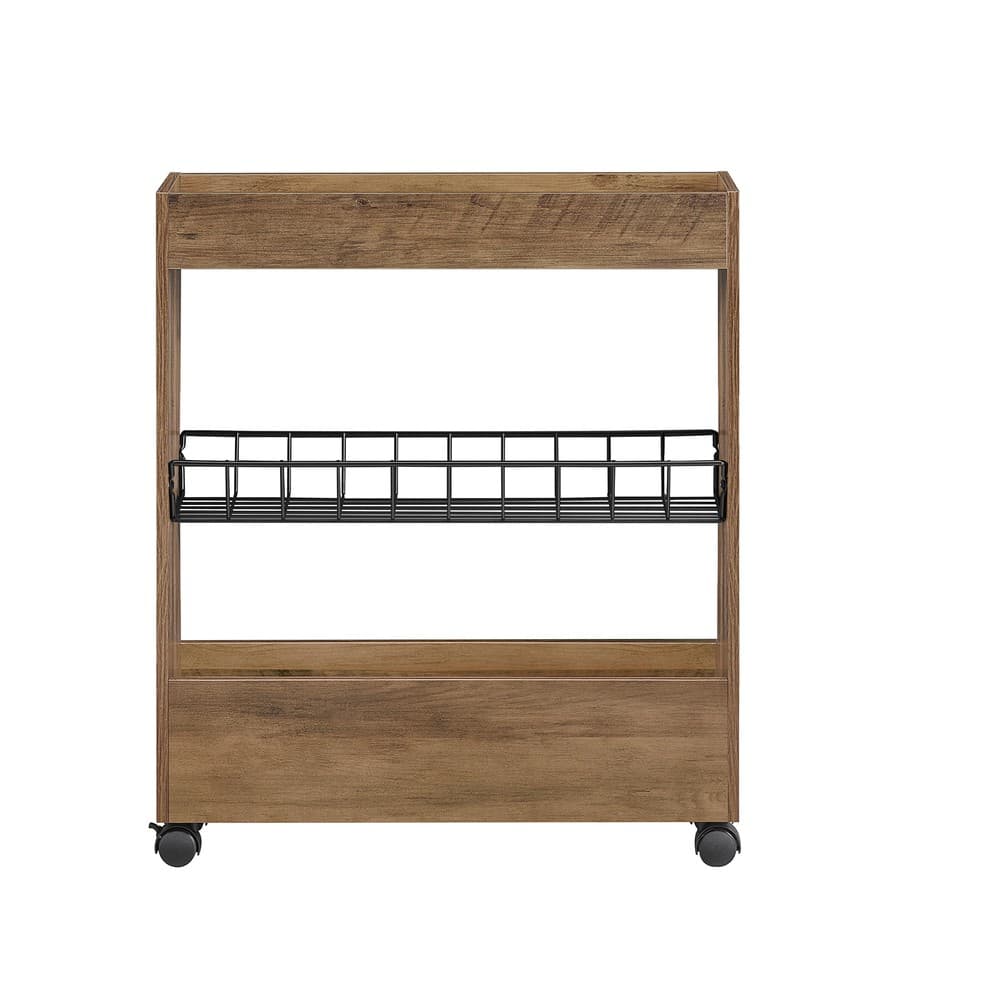 SoBuy Pyörällinen Säilytyskaluste lastulevystä beige 46x36x66 cm BZR46-N