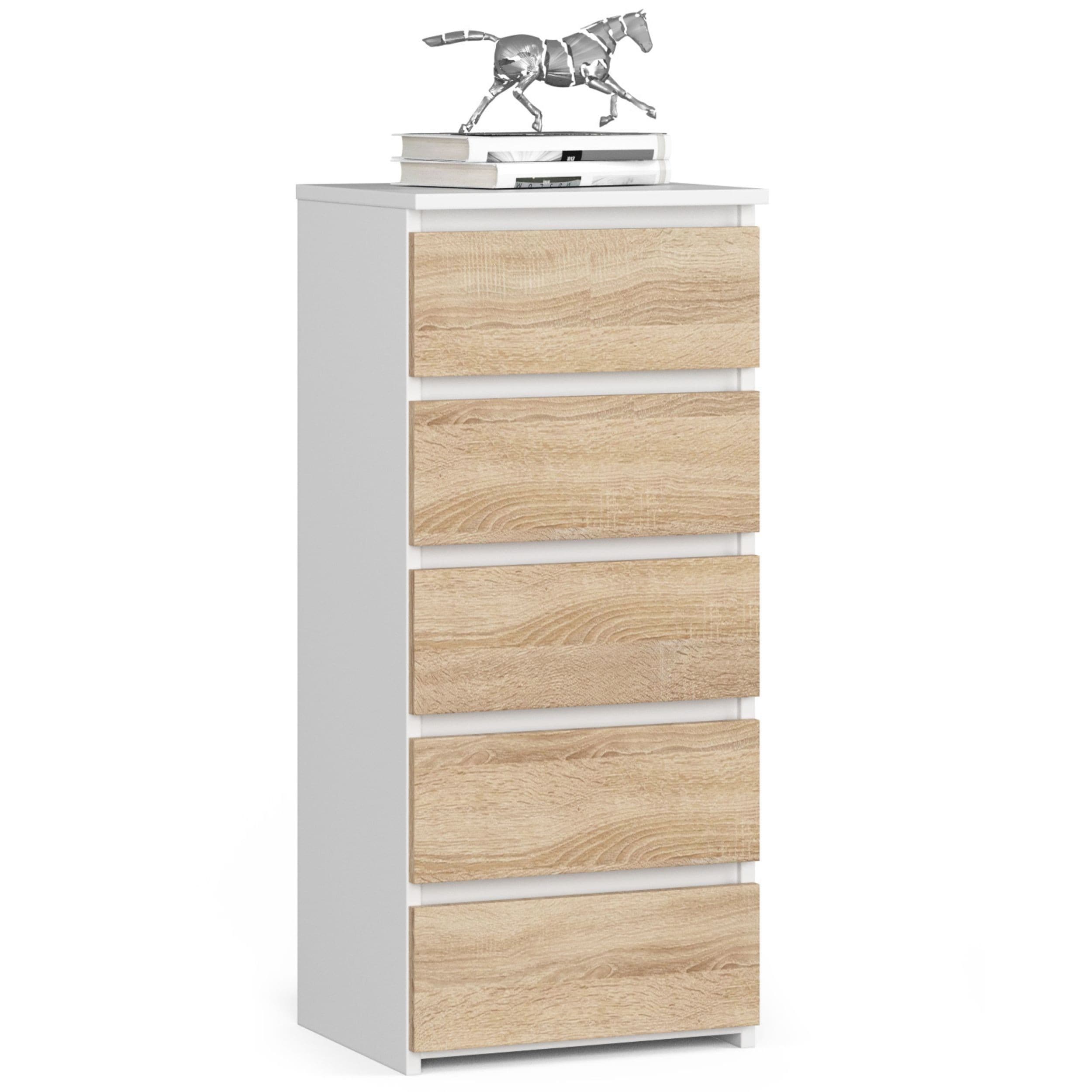 Akord Lipasto Valkoinen/Tammi Sonoma 40x35x92