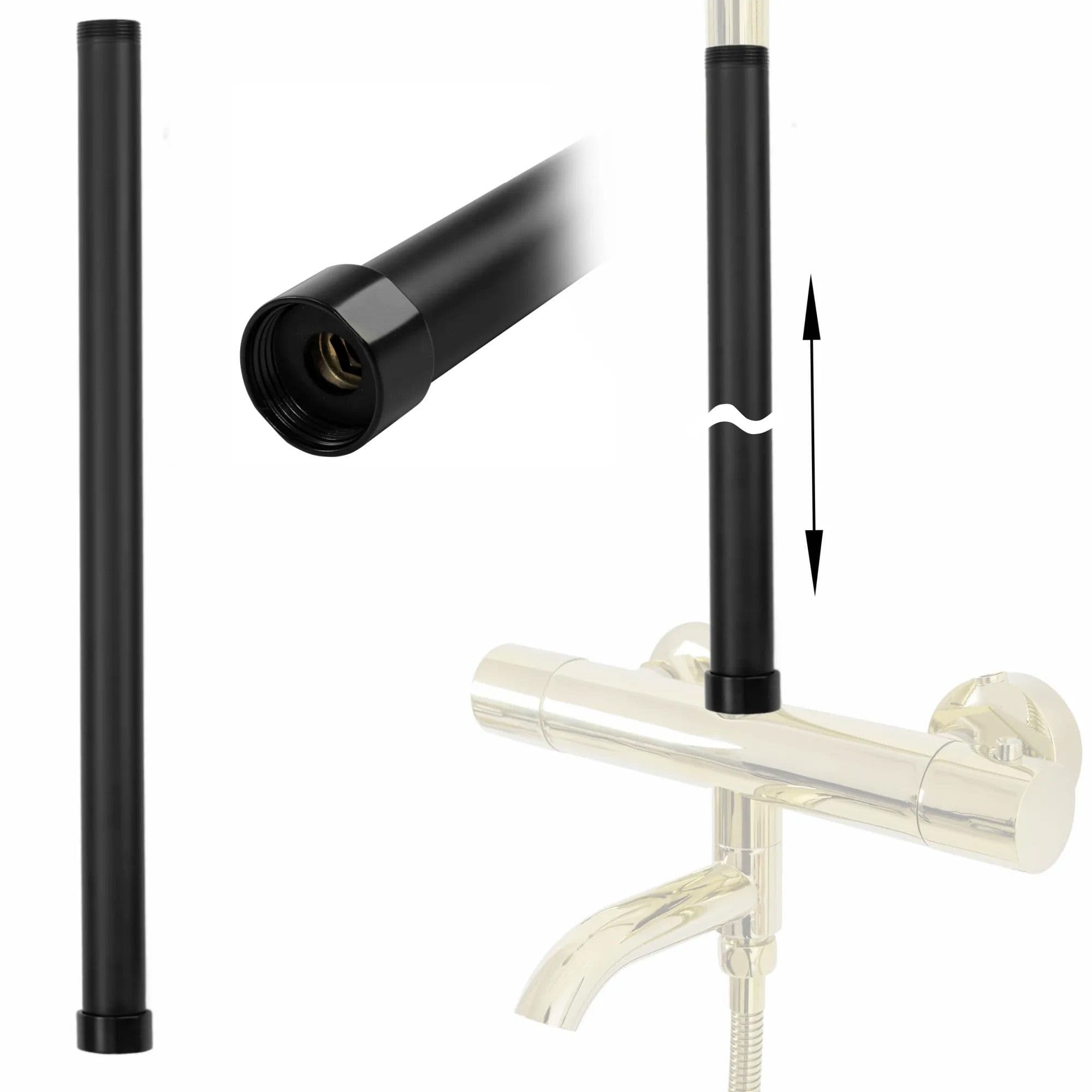 REA suihkun jatko-osa 50 musta, 2, 5X2, 5X51, 5CM