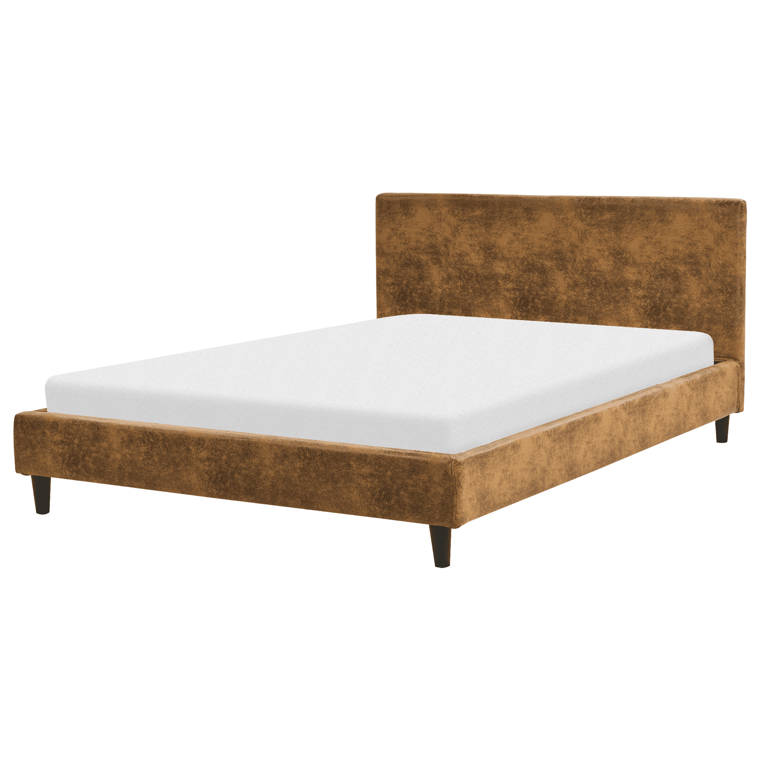 Sänky keinonahka FITOU 140 x 200 cm Ruskea