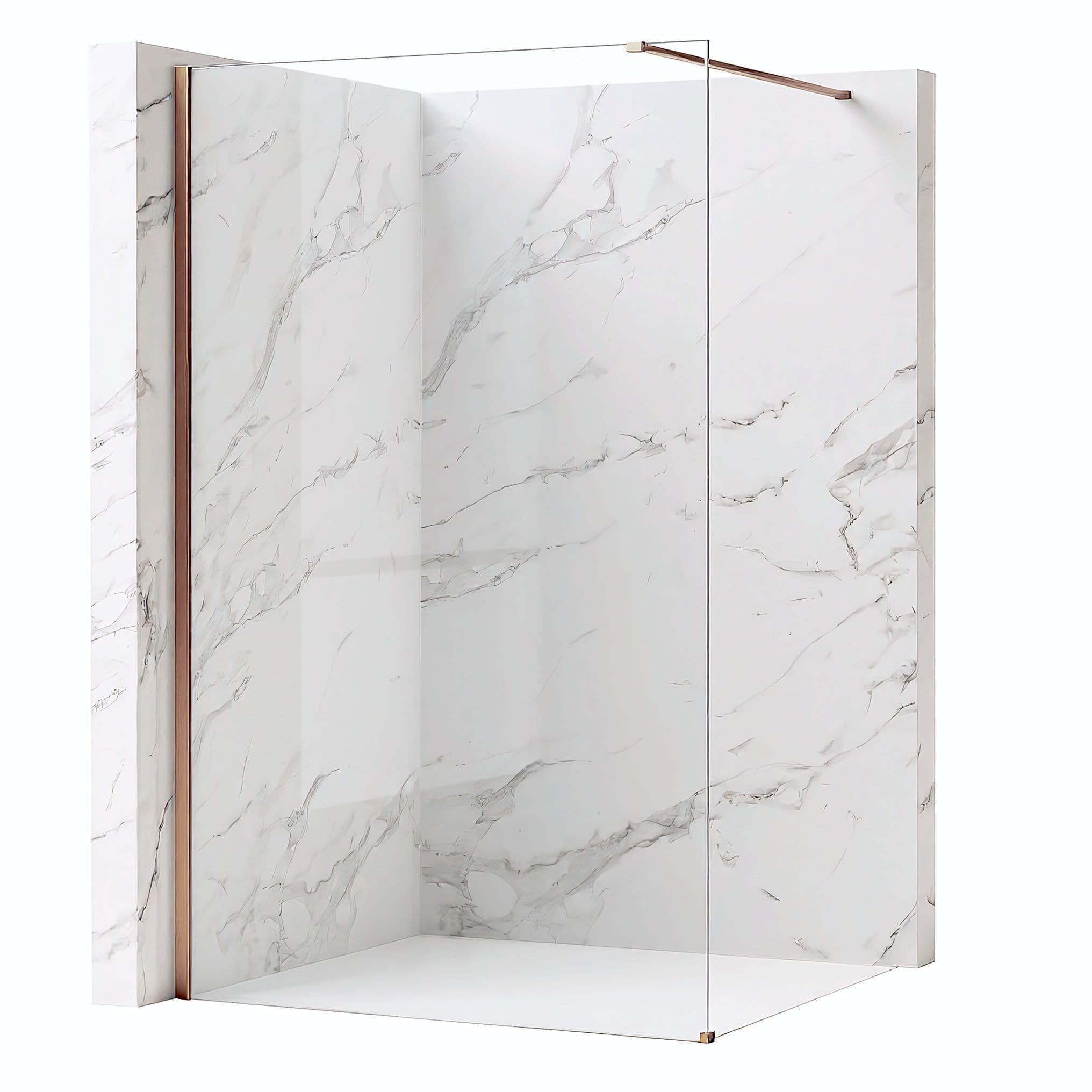 REA Suihkuseinä Flexi Transparent 130 Harjattu kupari, 130X195CM