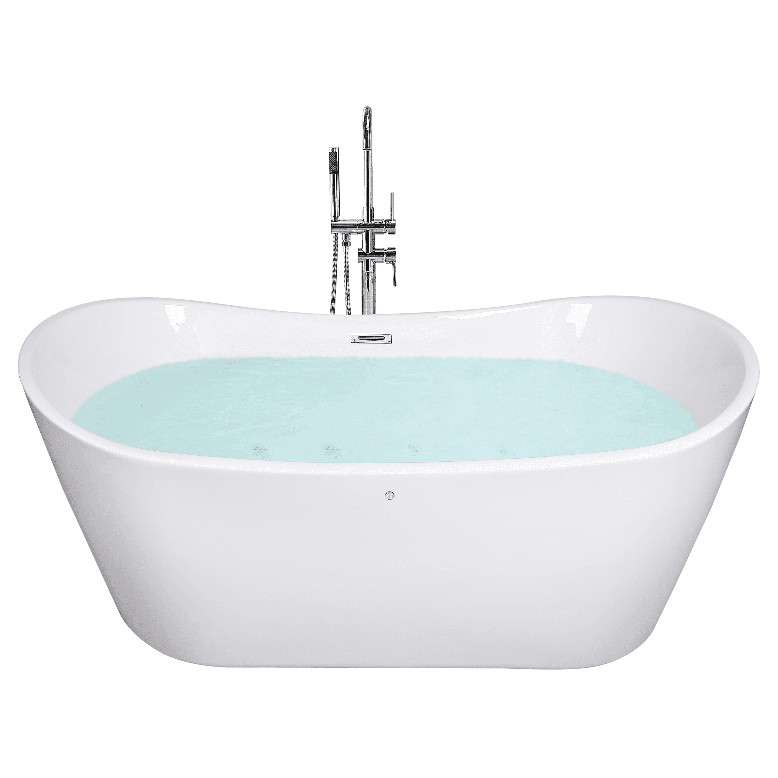 Vapaasti seisova poreamme LED-valolla ANTIGUA 168 x 80 cm Valkoinen