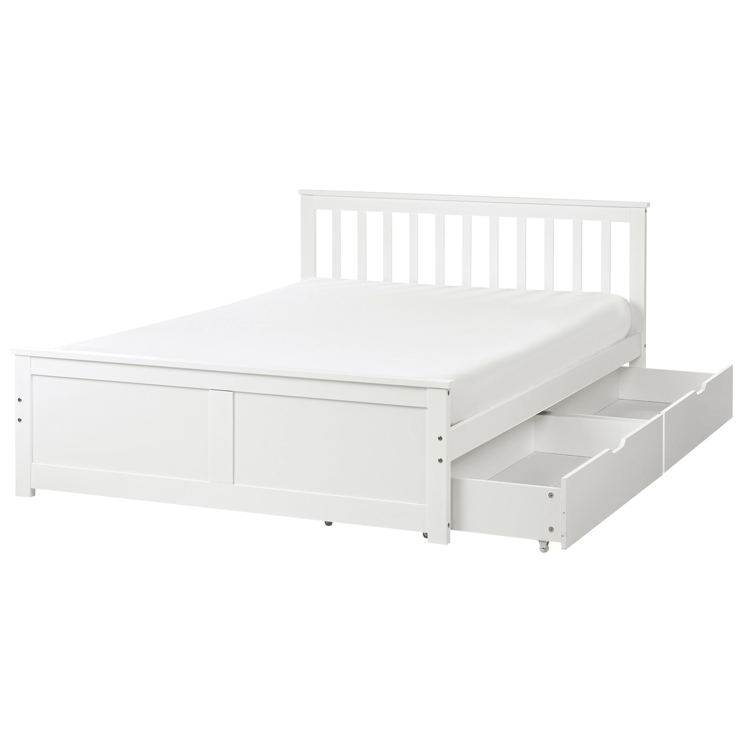 Sänky säilytyslaatikoilla mänty OLENDON 140 x 200 cm Valkoinen