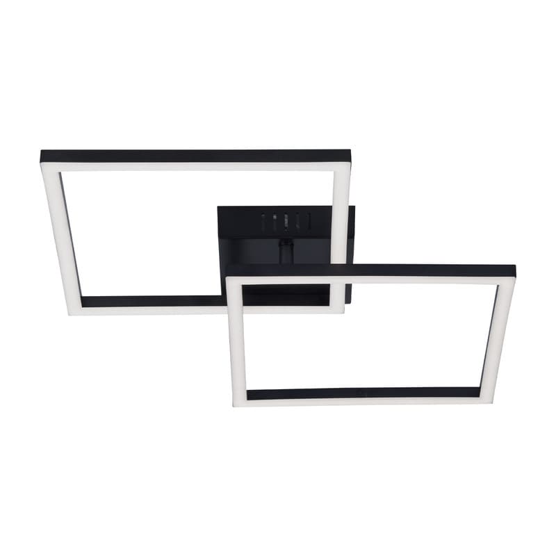 NETTLIFE LED - kattovalaisin, makuuhuoneen Kattovalaisin, 24W, olohuoneen Valaisin, lämmin Valkoinen, moderni, musta, neliö