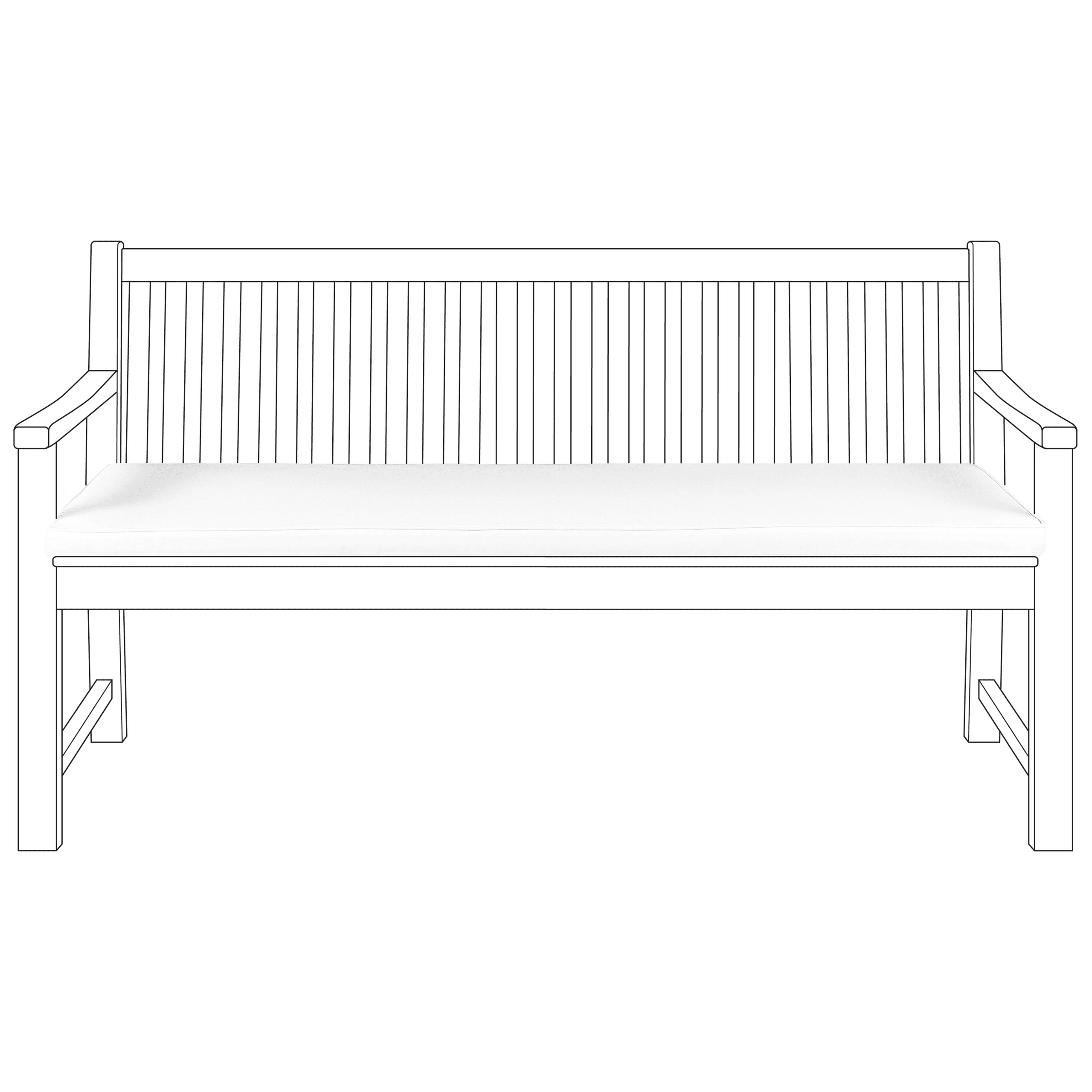 Puutarhapenkin pehmuste VIVARA 152 x 54 cm Luonnonvalkoinen