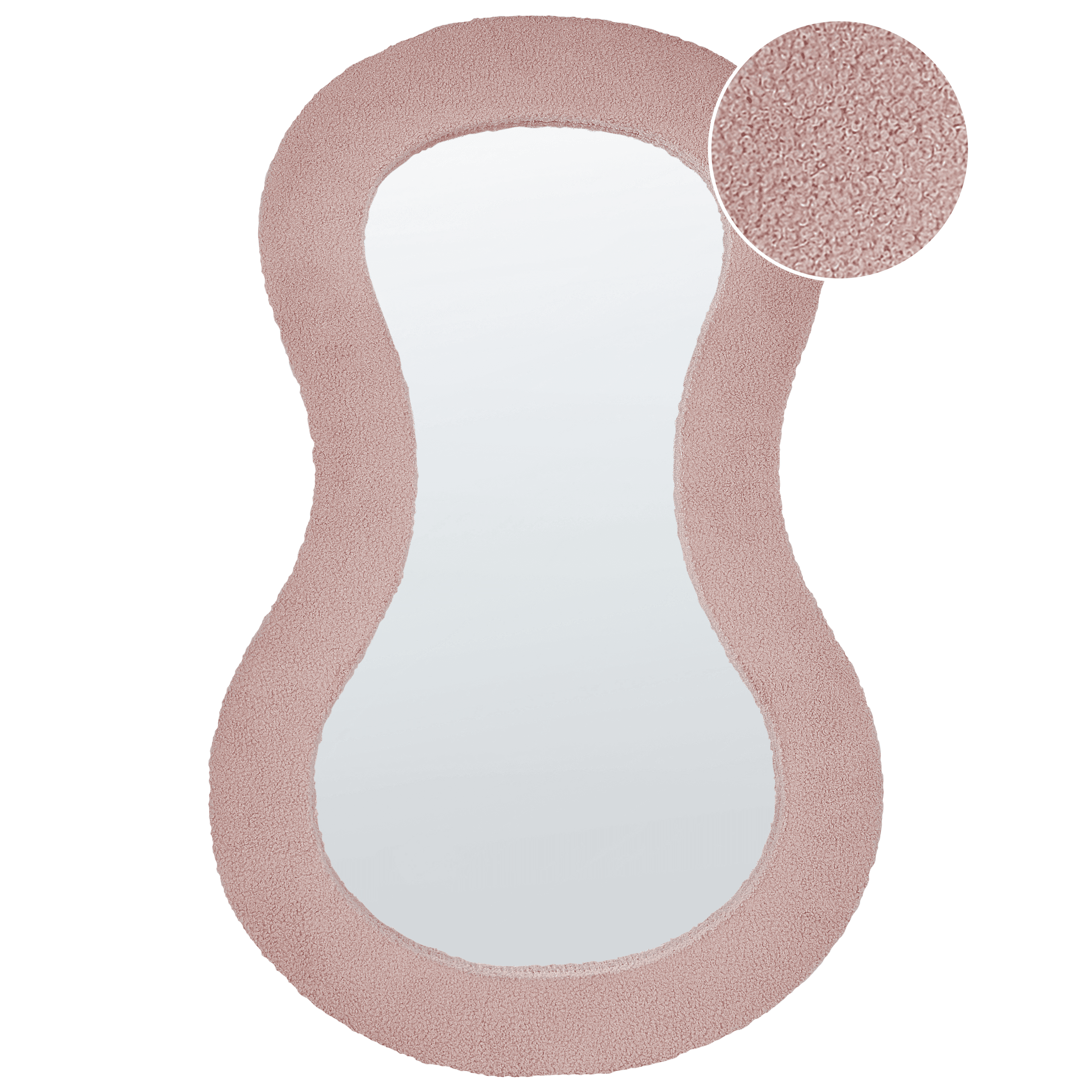 Seinäpeili PLANCHEZ 70 cm 112 cm buklee Vaaleanpunainen