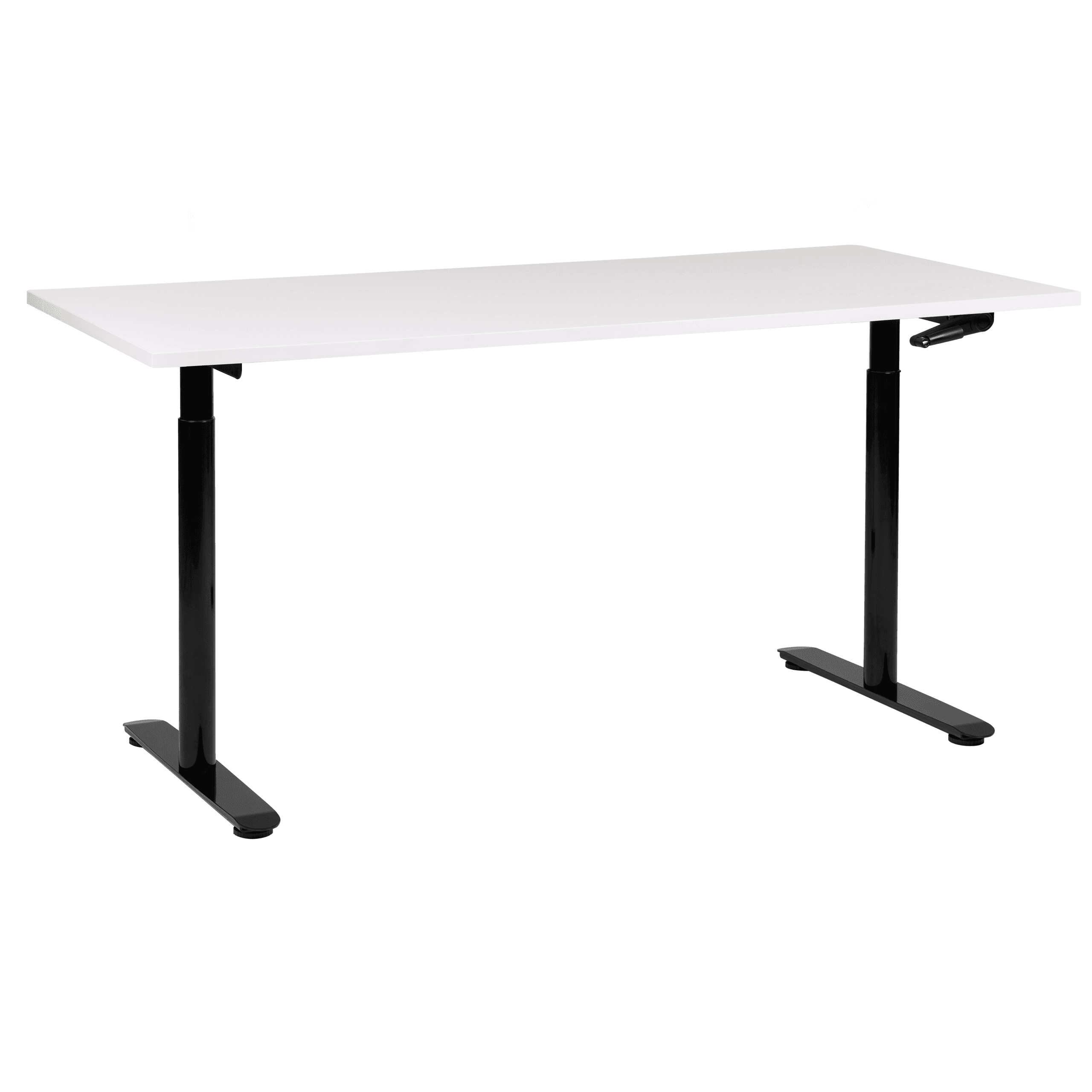Manuaalisesti säädettävä työpöytä DESTINAS Valkoinen/musta 160 cm 72 cm