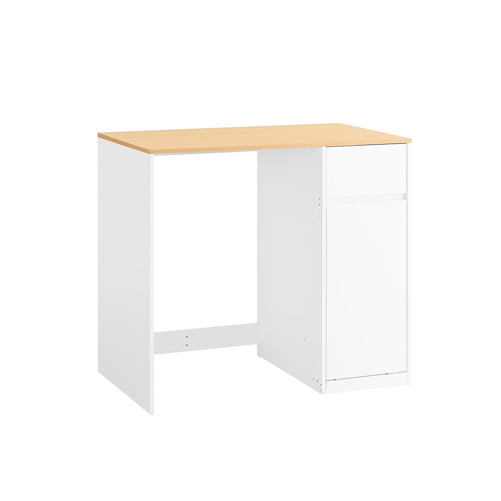 SoBuy Pesukonekaappi 100x60x90 cm valkoinen puu pyykkikori BZR217-WN