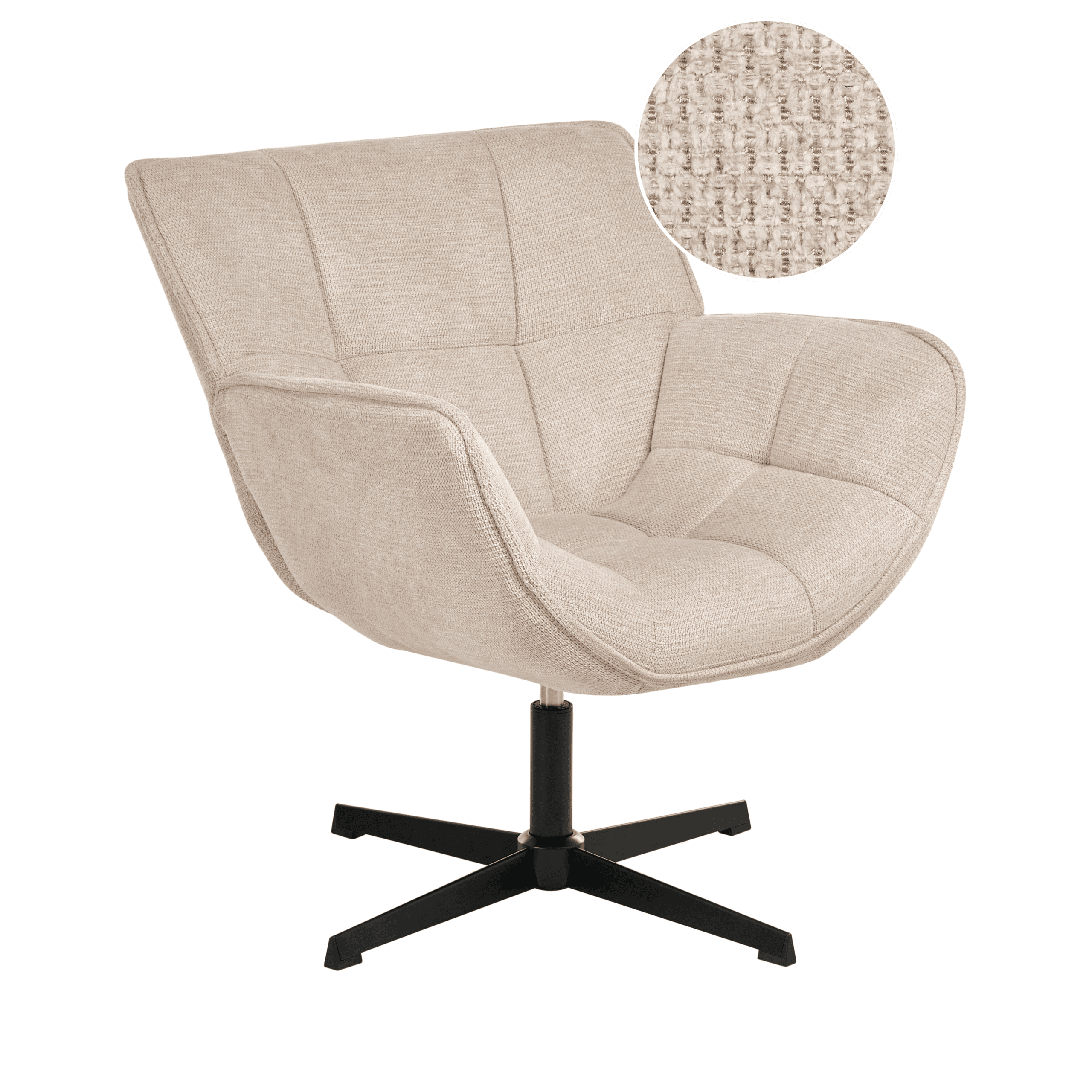 Pyörivä nojatuoli AUMA kangas Beige