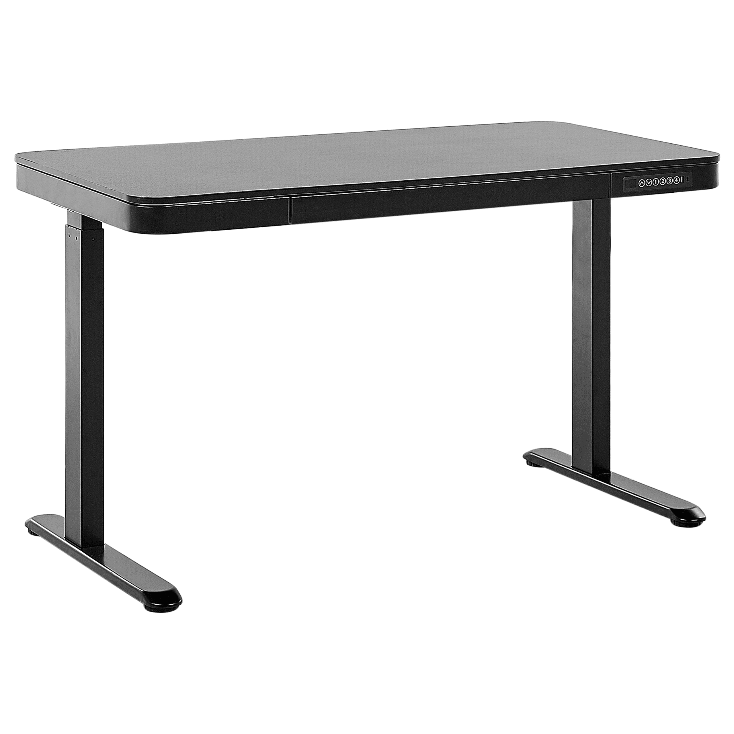 Sähkösäädettävä työpöytä KENLY Musta 120 cm 60 cm USB-portilla