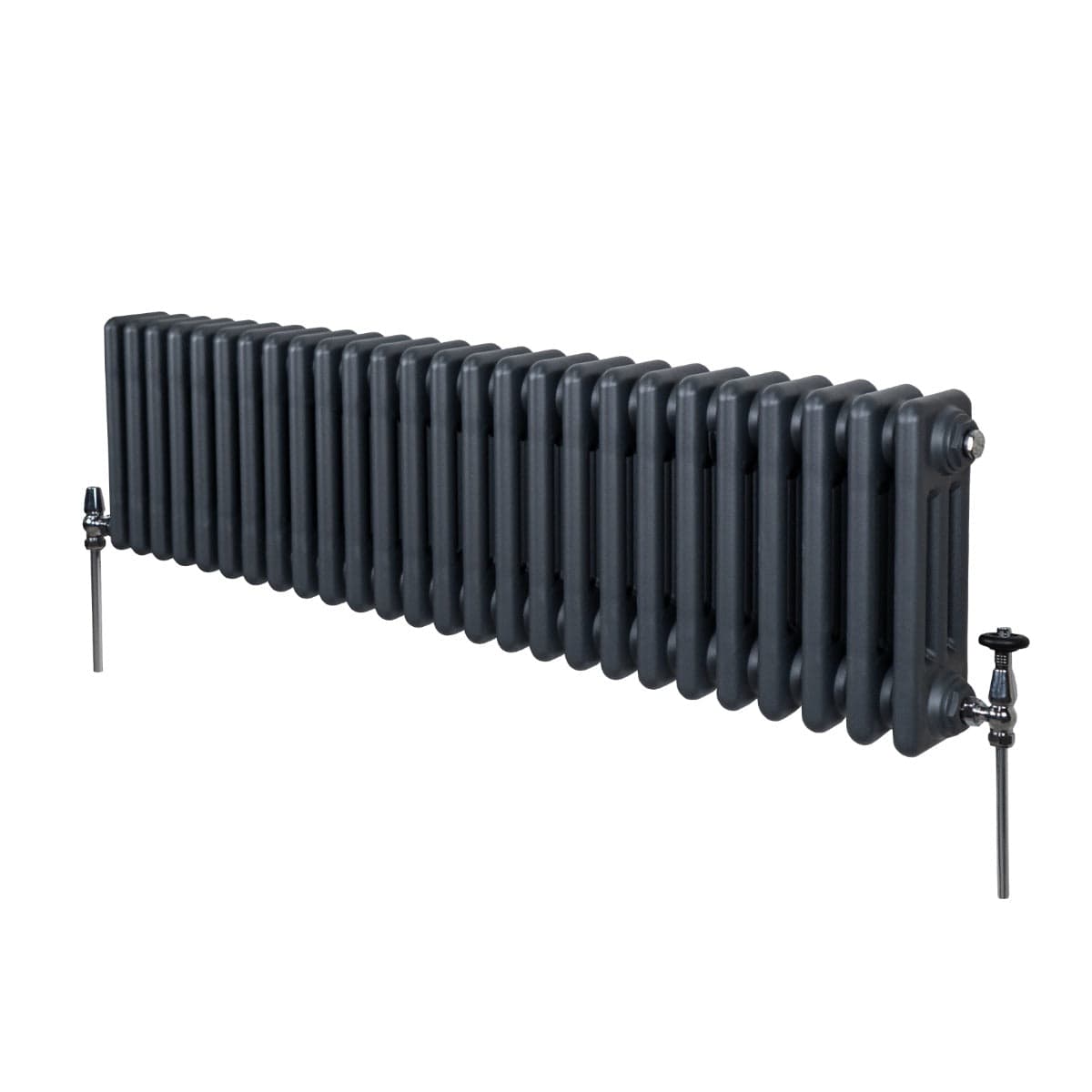 Perinteinen 3-pylväinen patteri - 300 x 1192 mm - antrasiitinharmaa