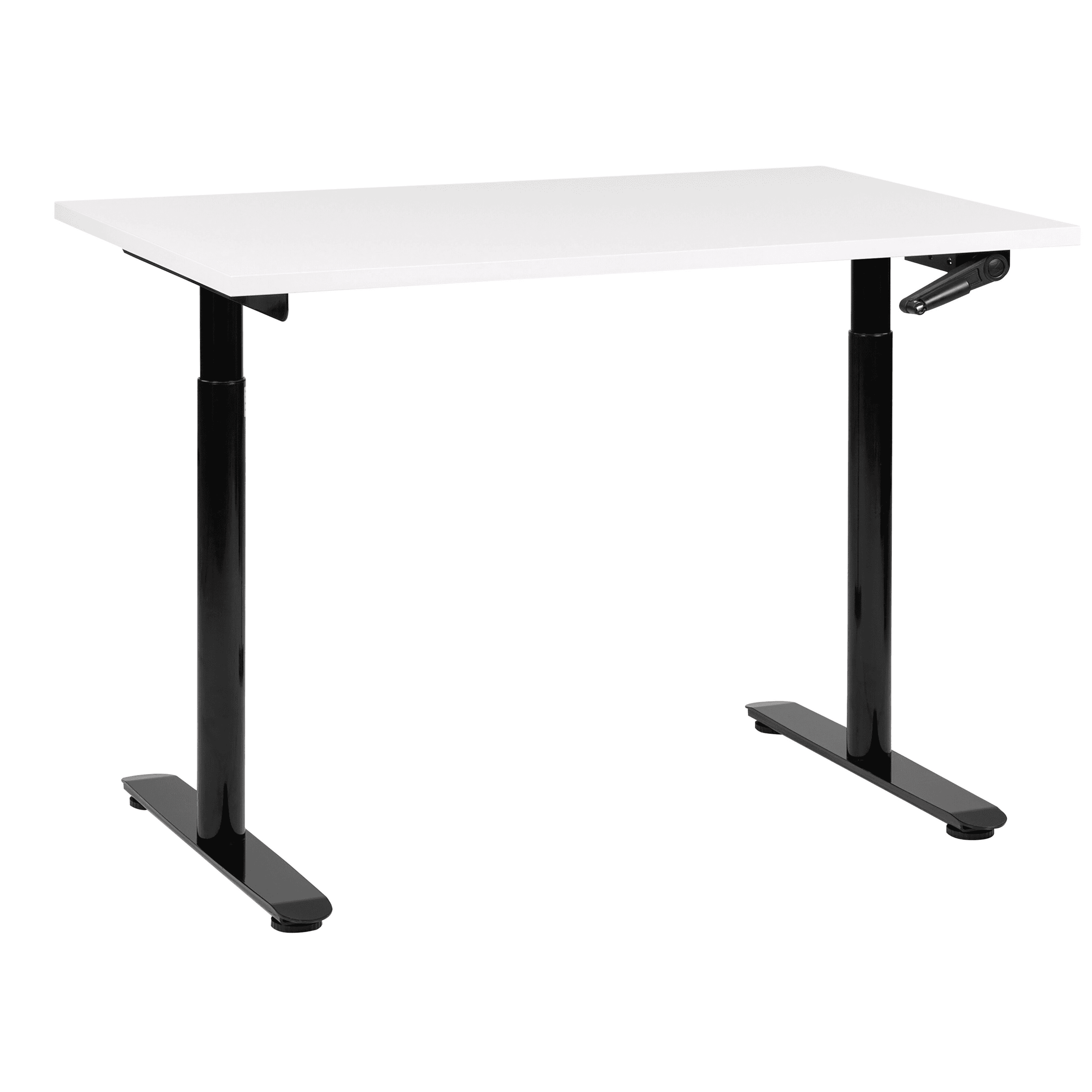 Manuaalisesti säädettävä työpöytä DESTINAS Valkoinen/musta 120 cm 72 cm
