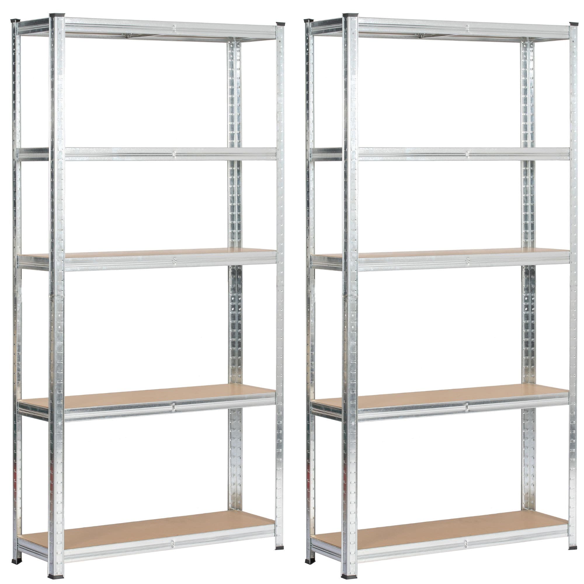 Akord Metallihylly 10 Hyllyä Hopea 90x30x180