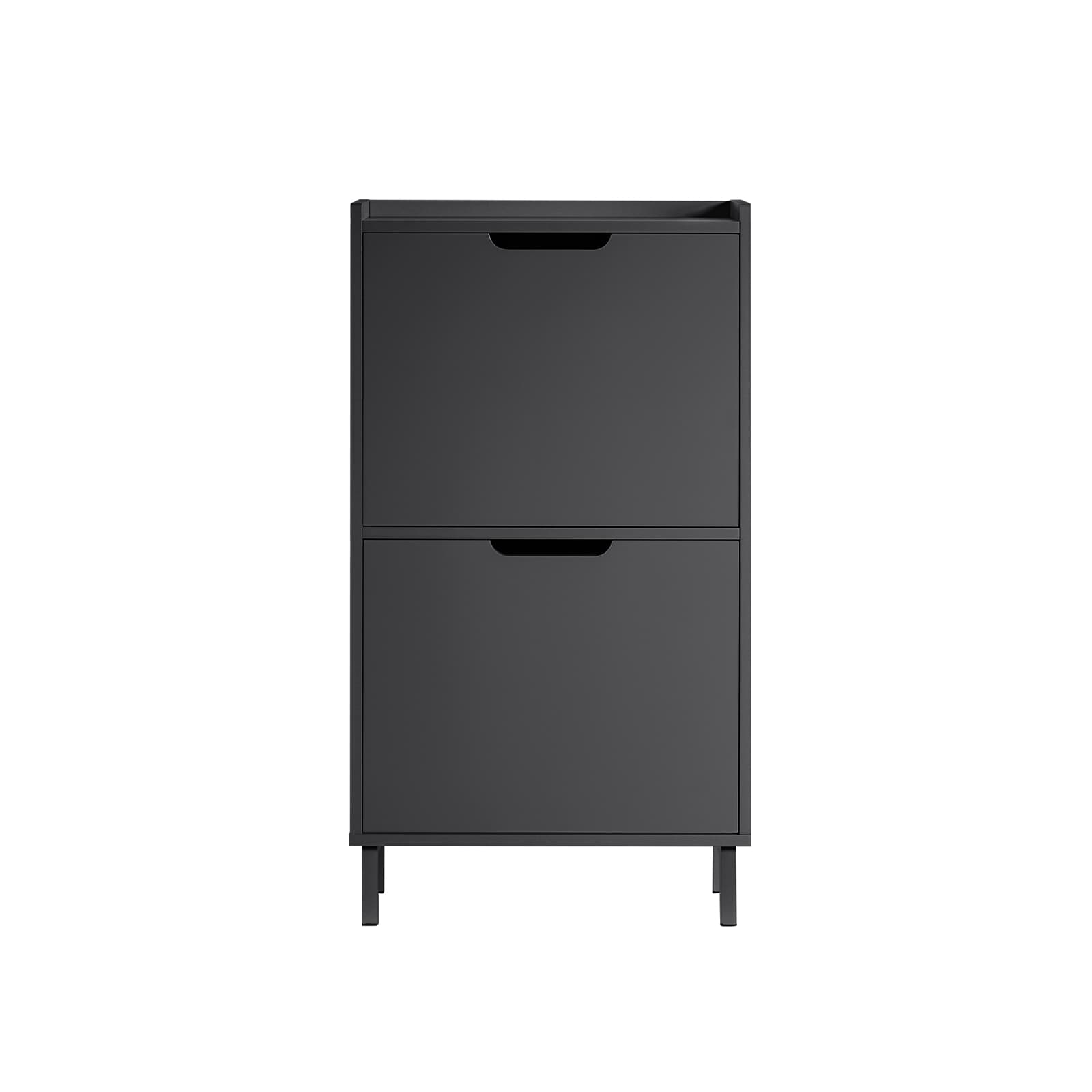 SoBuy Musta kenkäkaappi 2-ribaltein FSR151-SCH säästävä & laadukas