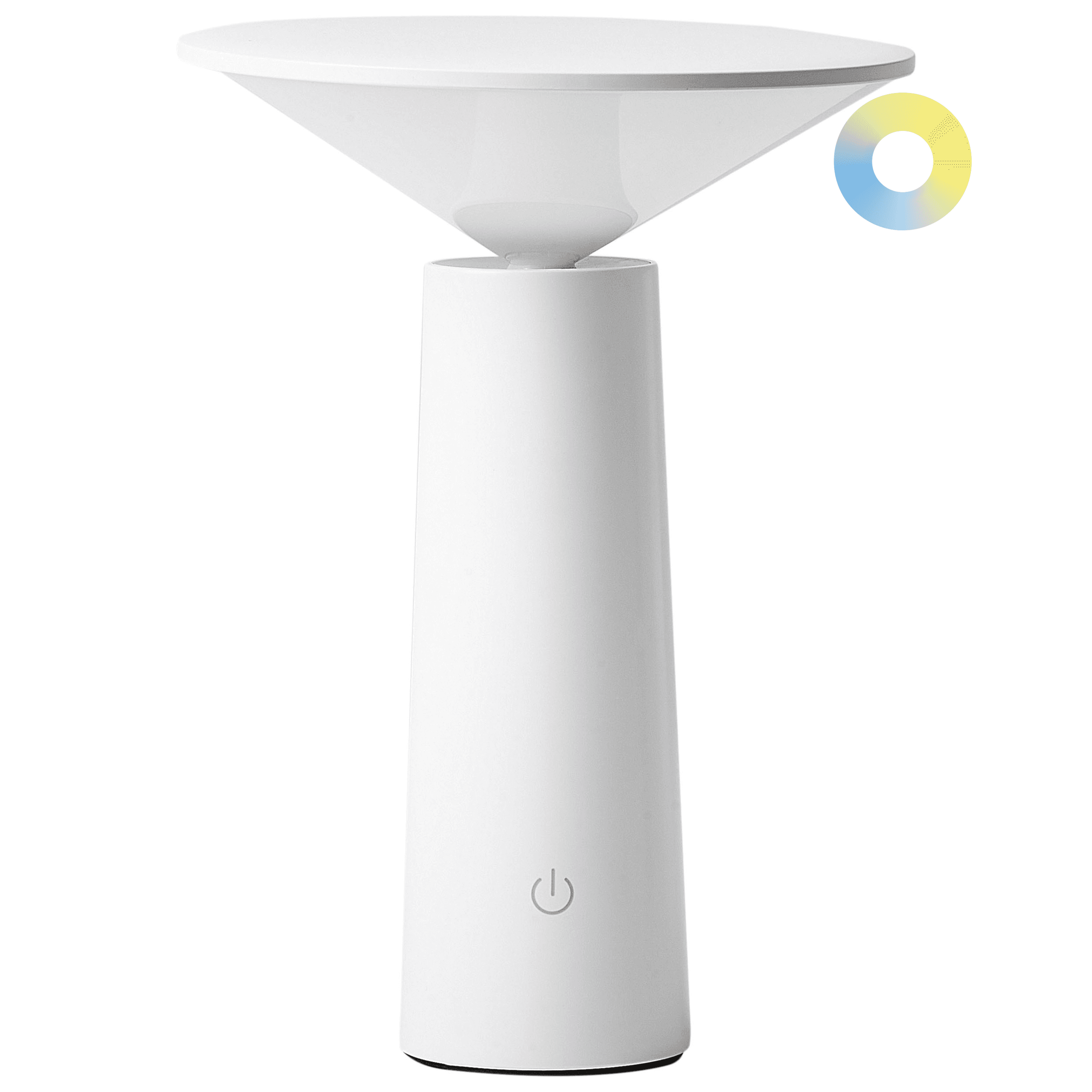 Langaton LED-pöytävalaisin LEVIRA himmentimellä metalli Valkoinen