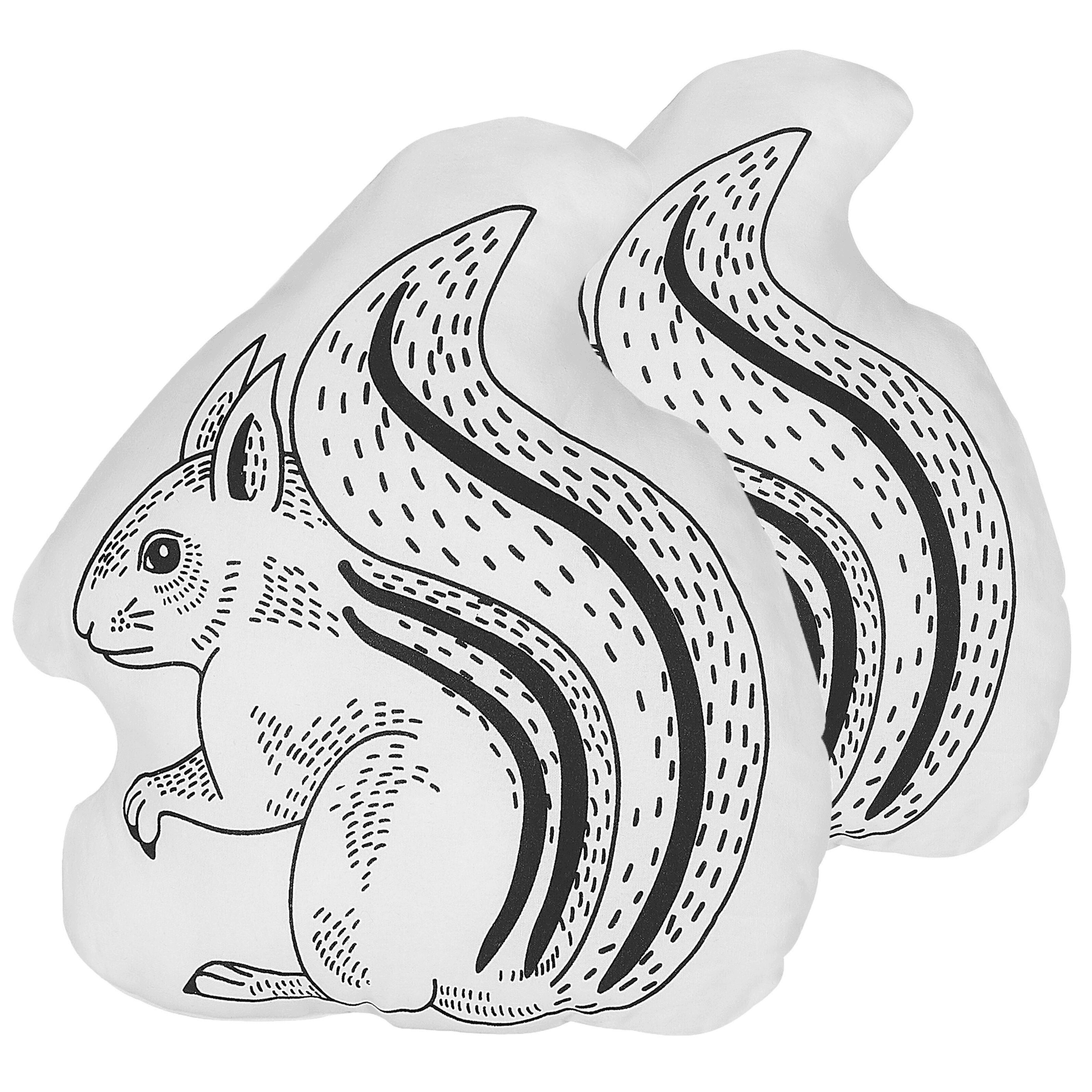 Koristetyynysetti 2 kpl KOLKATA puuvilla 42 x 48 cm Valkoinen Orava