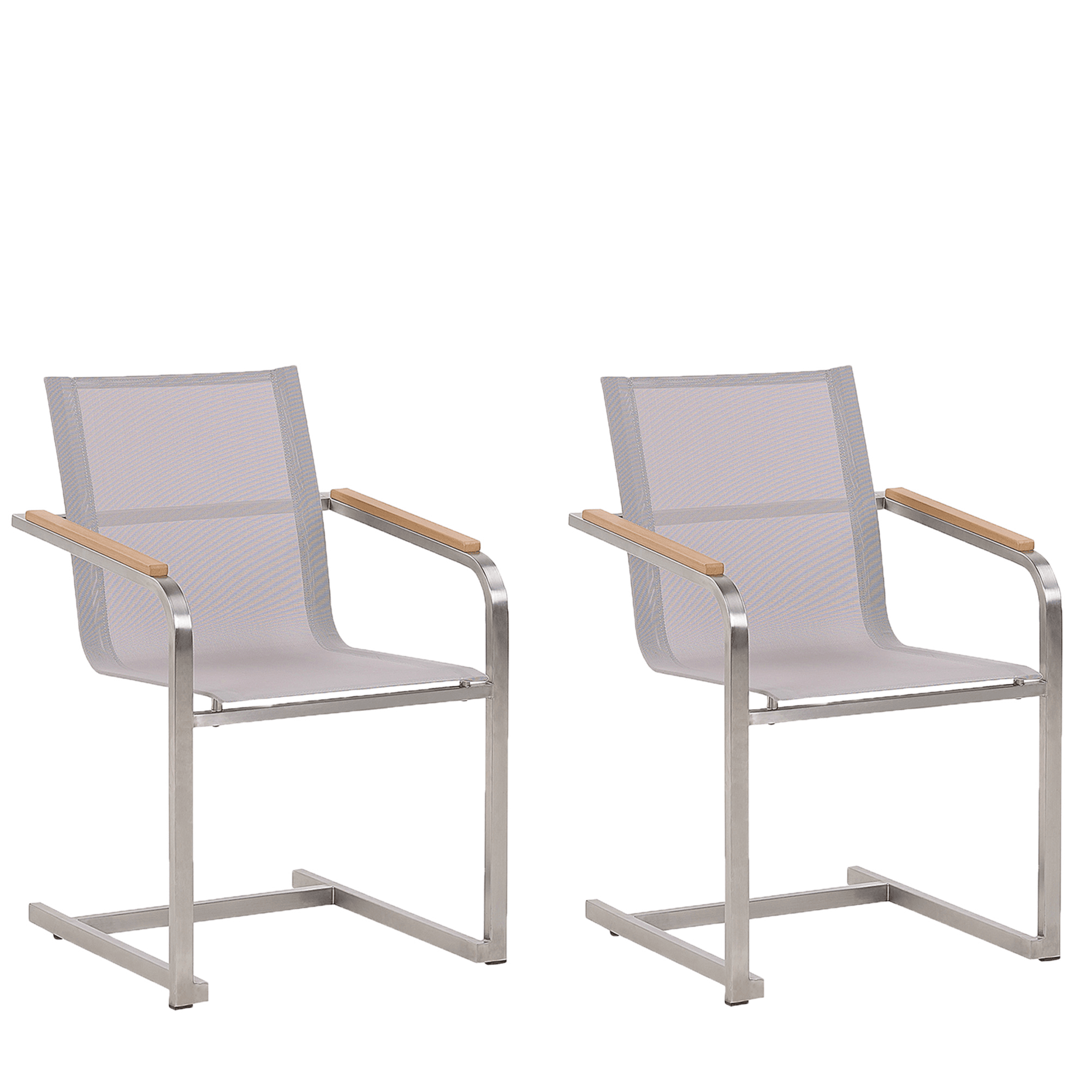 Puutarhatuolisetti 2 kpl COSOLETO ruostumaton teräs Beige