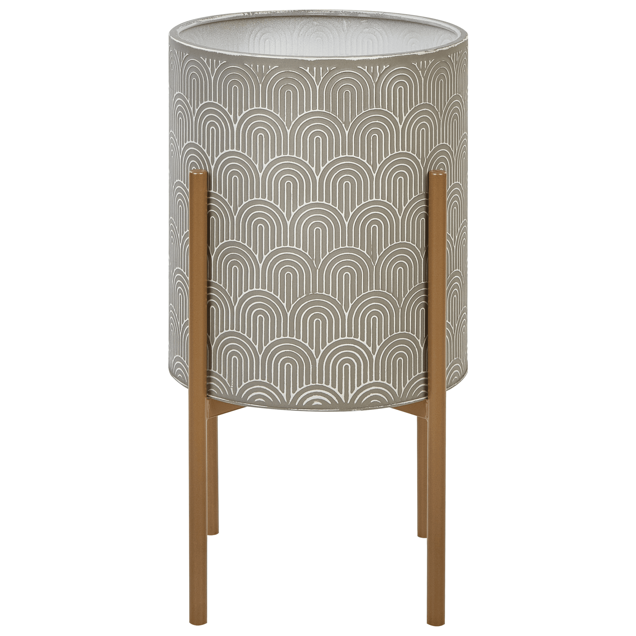 Korotettu kukkaruukku AUBRIETA metalli 31 cm Harmaa