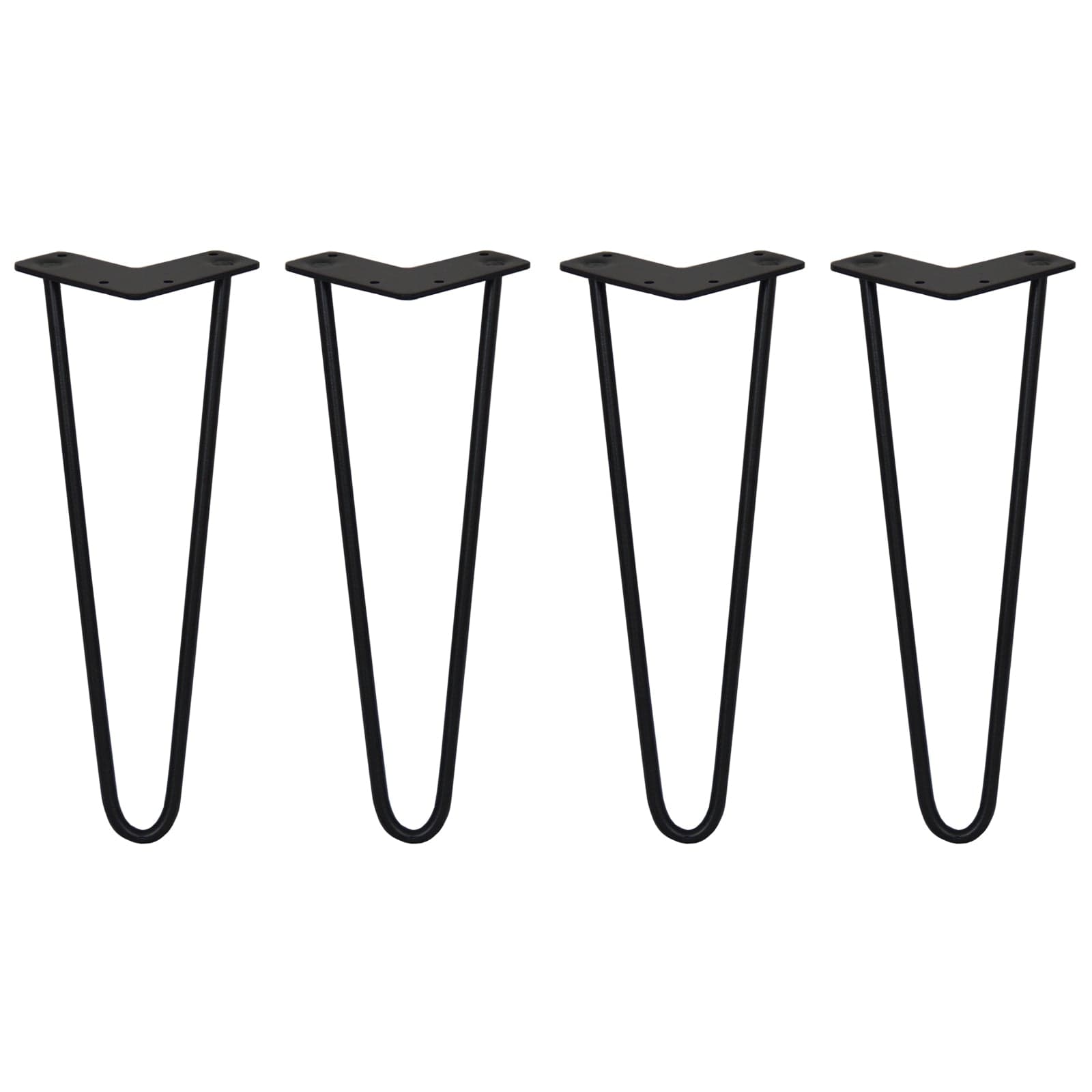 4 x 14 hiusneulan jalat - 2 piikkiä - 10 mm - musta