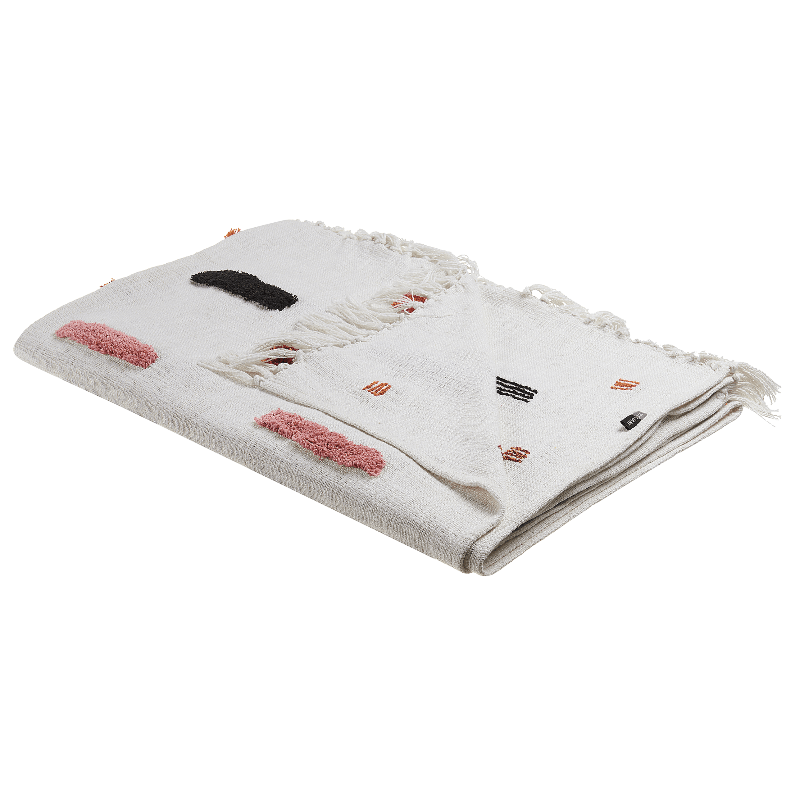 Torkkupeitto ALAPPUZHA puuvilla 130 x 180 cm Valkoinen