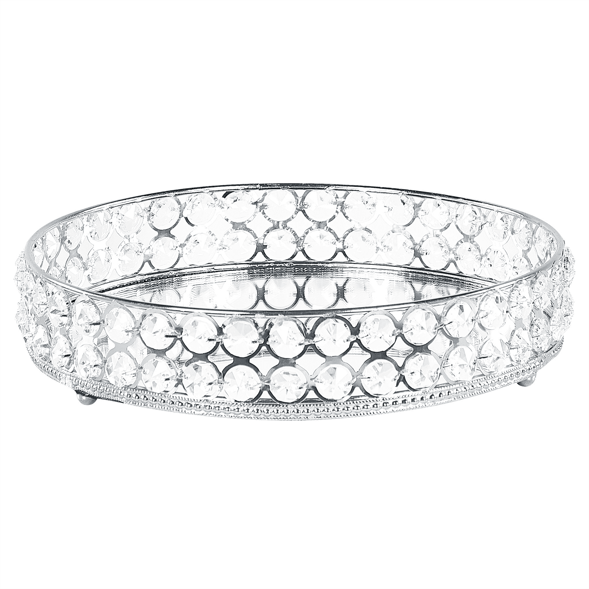 Koristetarjotin VATAN lasi Hopea