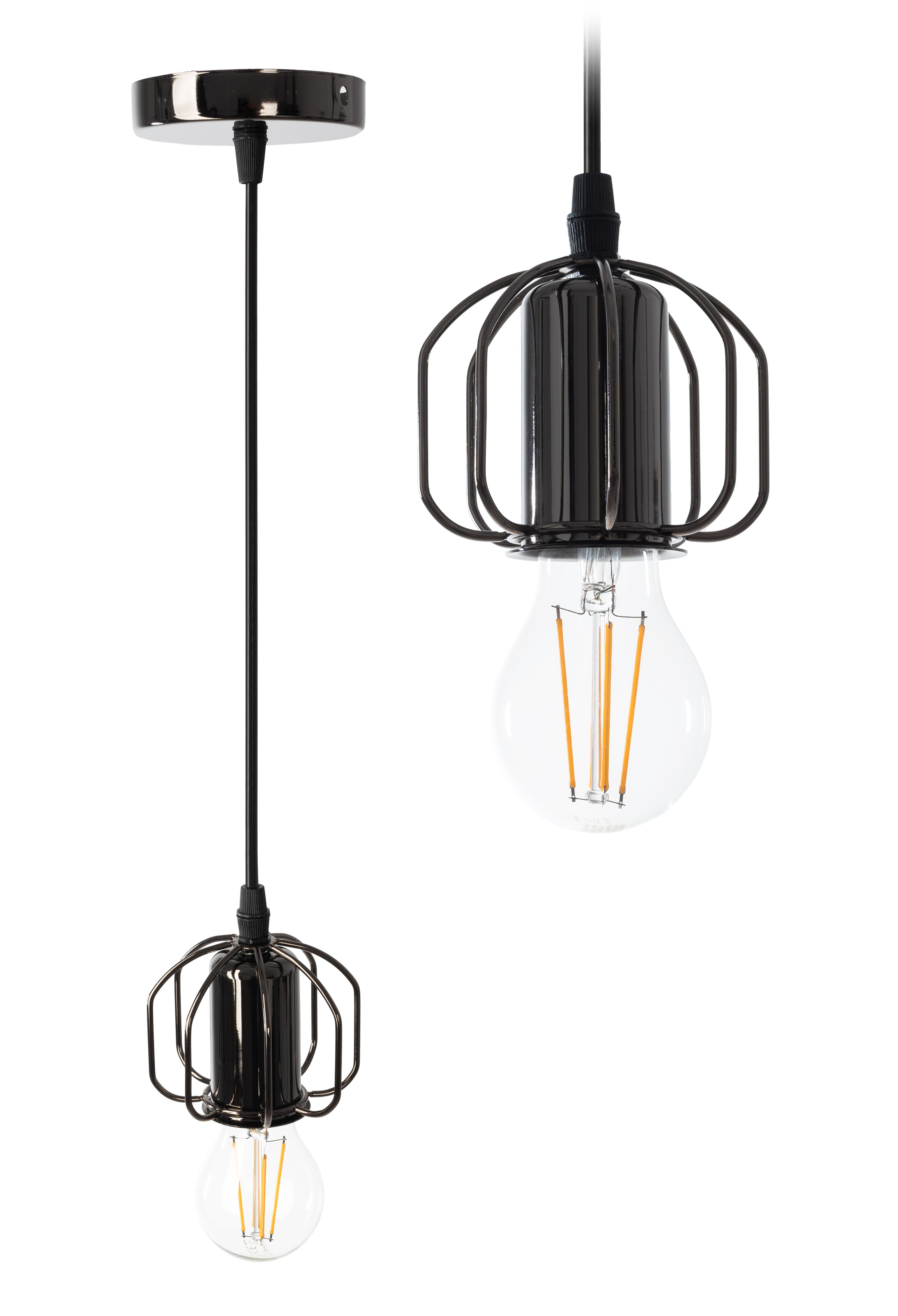 TOOLIGHT riippuvalaisin APP595-1CP LOFT musta, 8X9X90CM