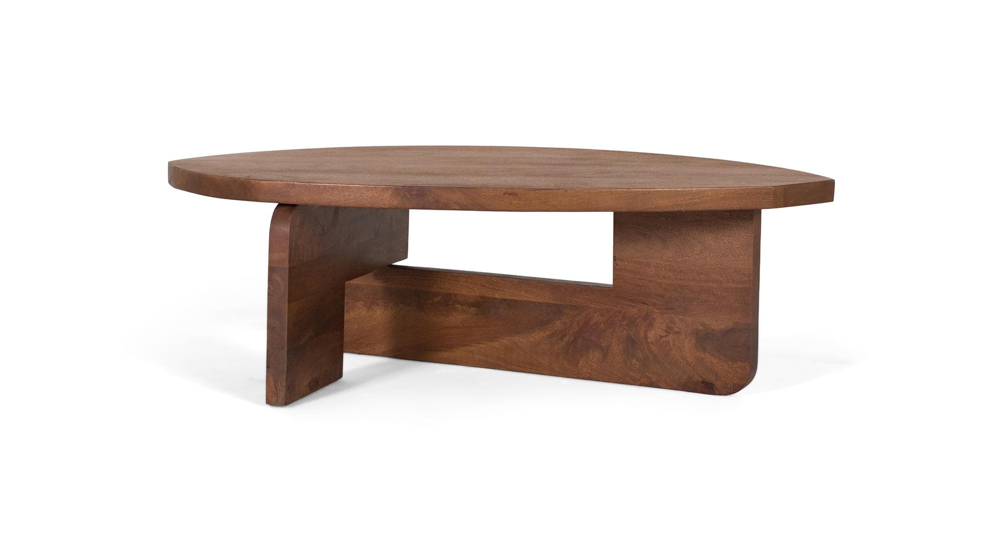 Mangopuusta valmistettu sohvapöytä