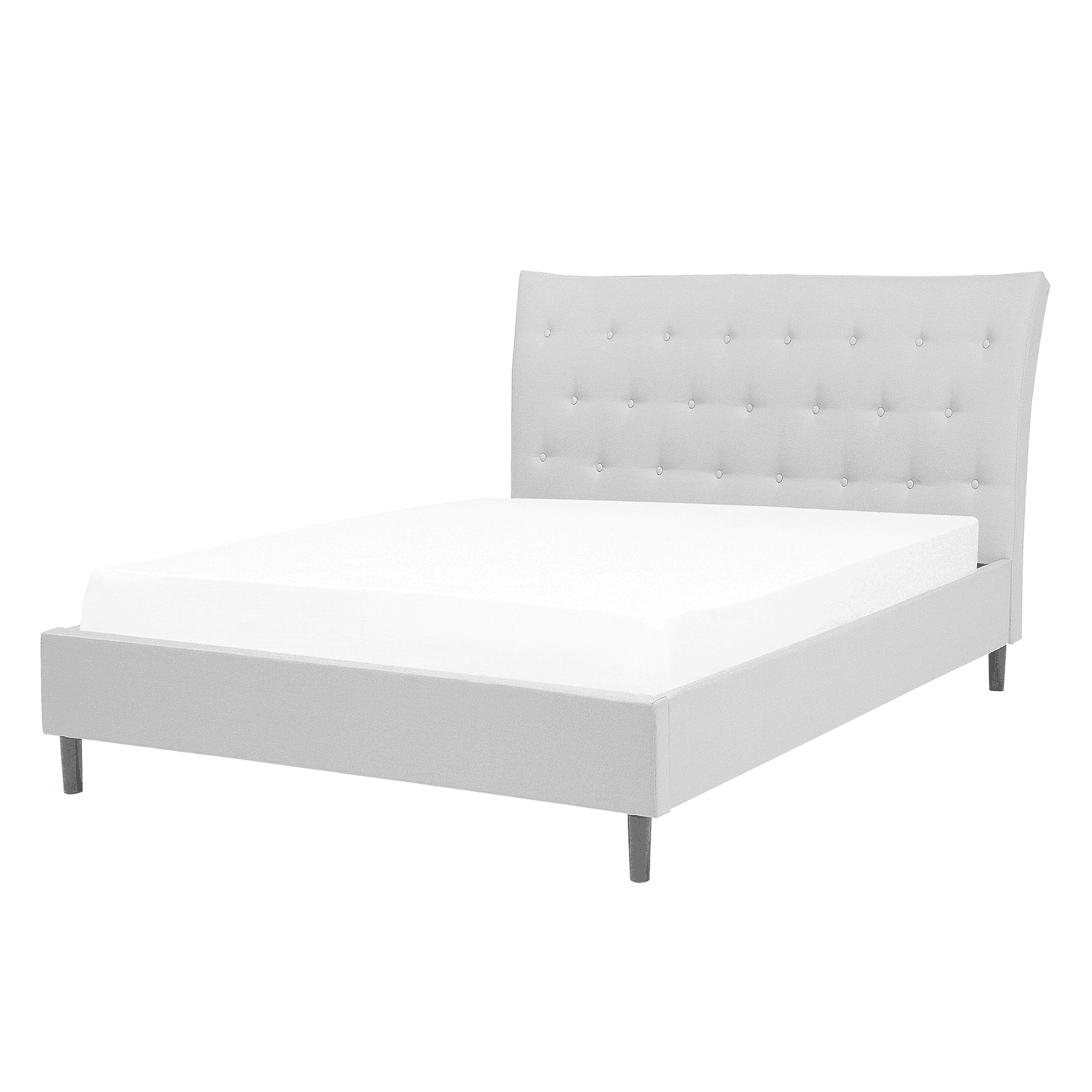 Sänky kangas SAVERNE 140 x 200 cm Vaaleanharmaa