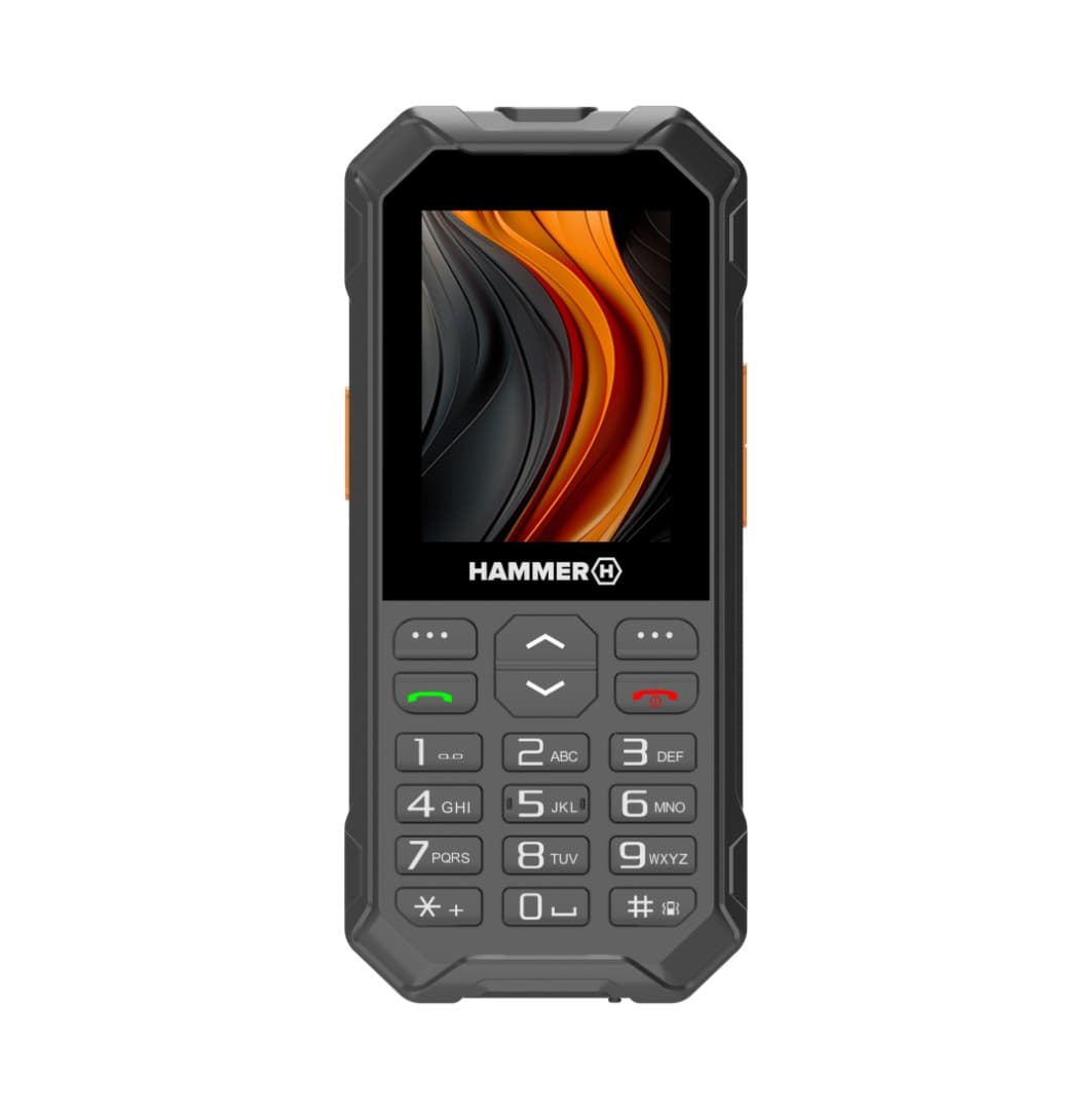 HAMMER 6 LTE (musta) Kaksois-SIM 2,4 IPS 240x320/128 Mt/48 Mt RAM/SD-kortti/4G LTE