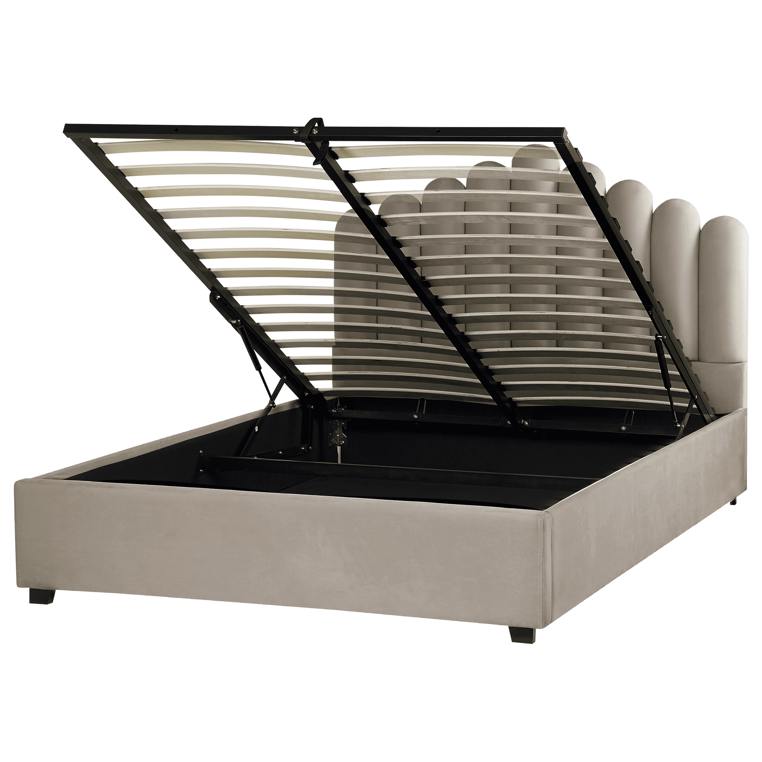 Sänky säilytystilalla sametti VINCENNES 160 x 200 cm Ruskeanharmaa