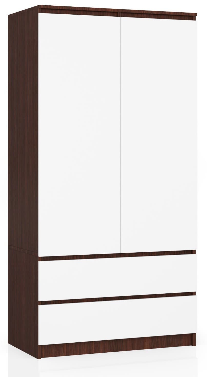 Akord Vaatekaappi Wenge/Valkoinen 90x51x180