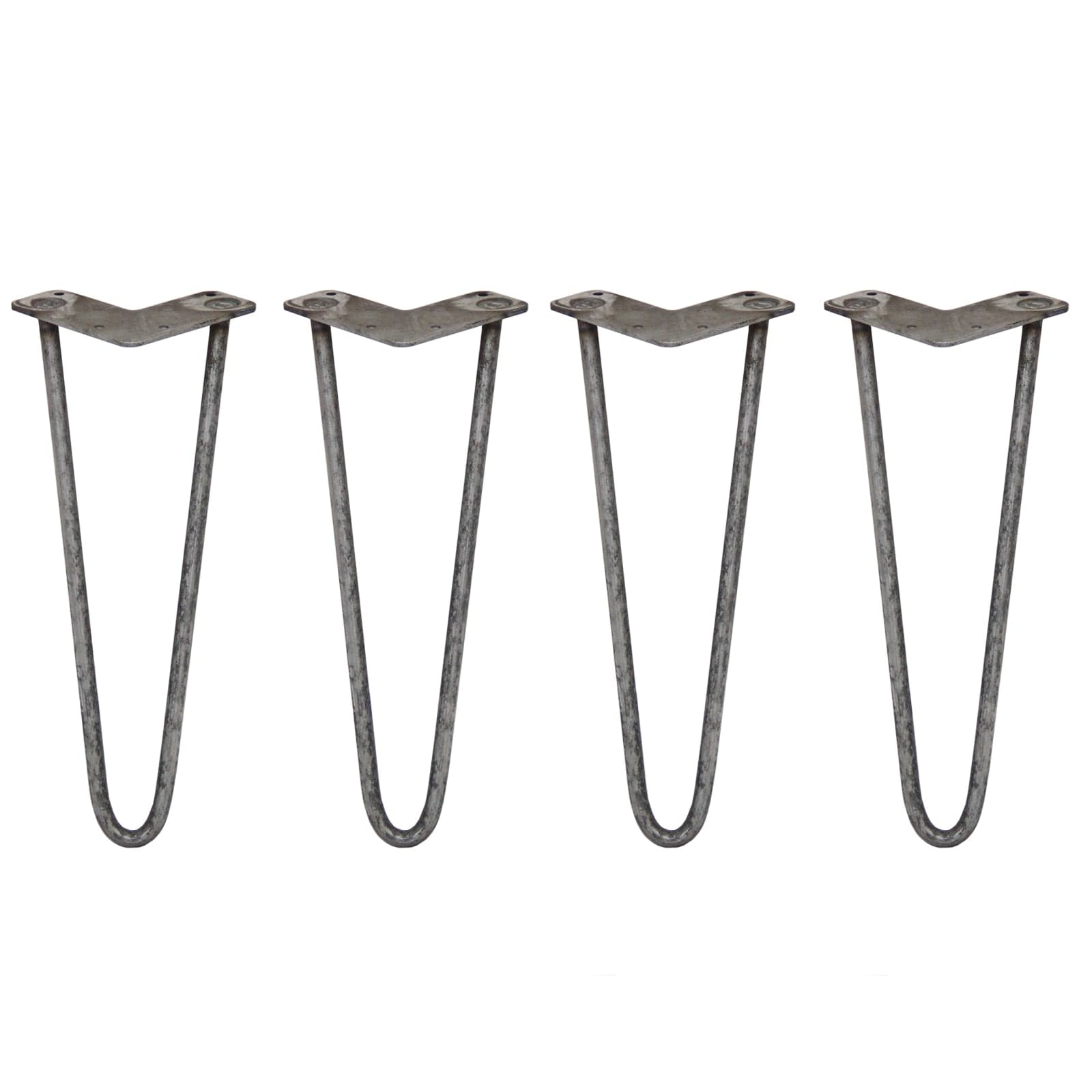 4 x 14 hiusneulan jalat - 2 piikkiä - 12 mm - raakateräs