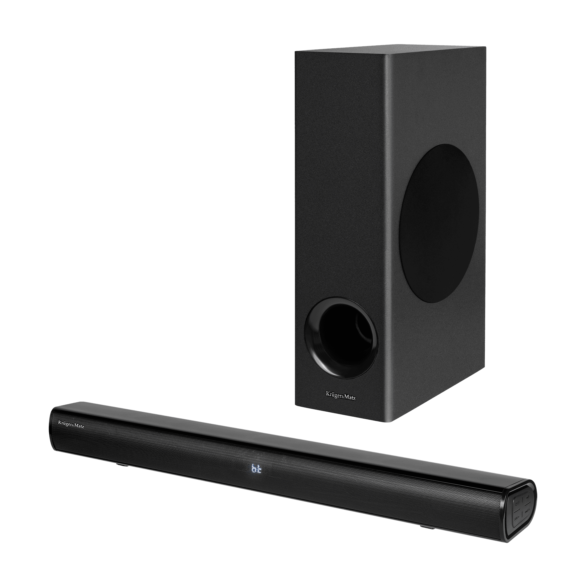 Kruger&Matz Planet 2.1 -subwoofer-soundbar, Bluetooth 5.3, USB, AUX-sisääntulo, HDMI