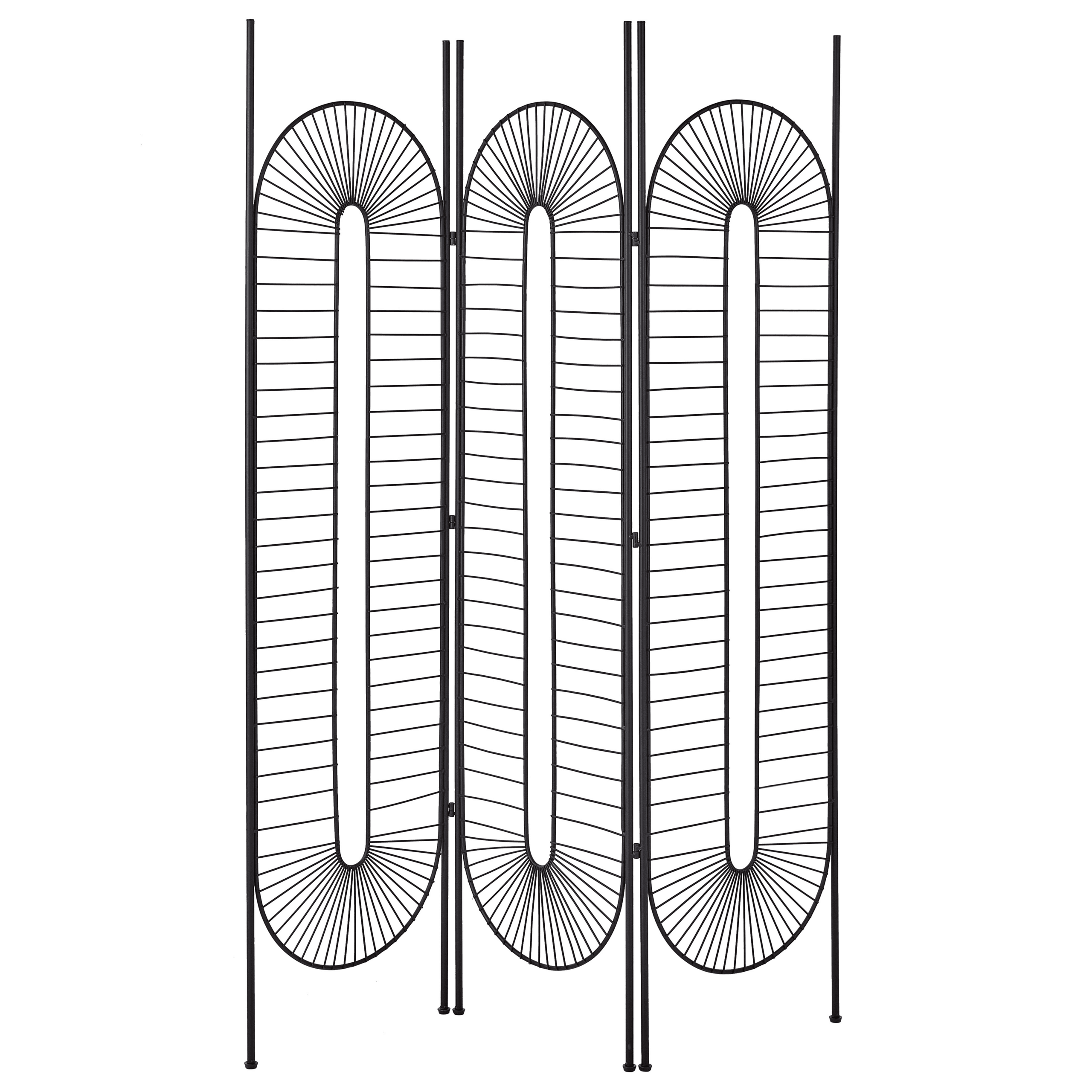 Tilanjakaja 3 paneelia NOALE Musta 135 cm 170 cm