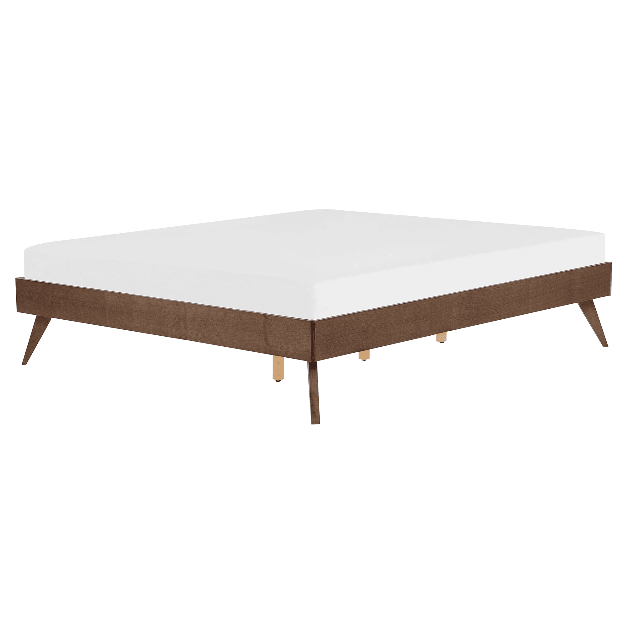 Sänky ilman sängynpäätyä BERRIC 160 x 200 cm Tumma saarni