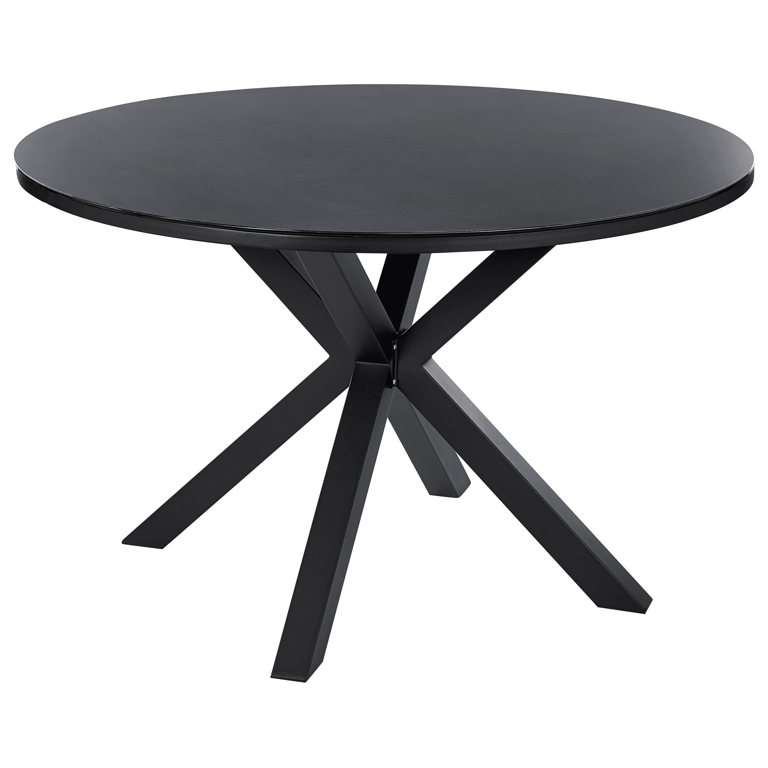 Puutarhapöytä MALETTO 120 cm 120 cm lasi Musta