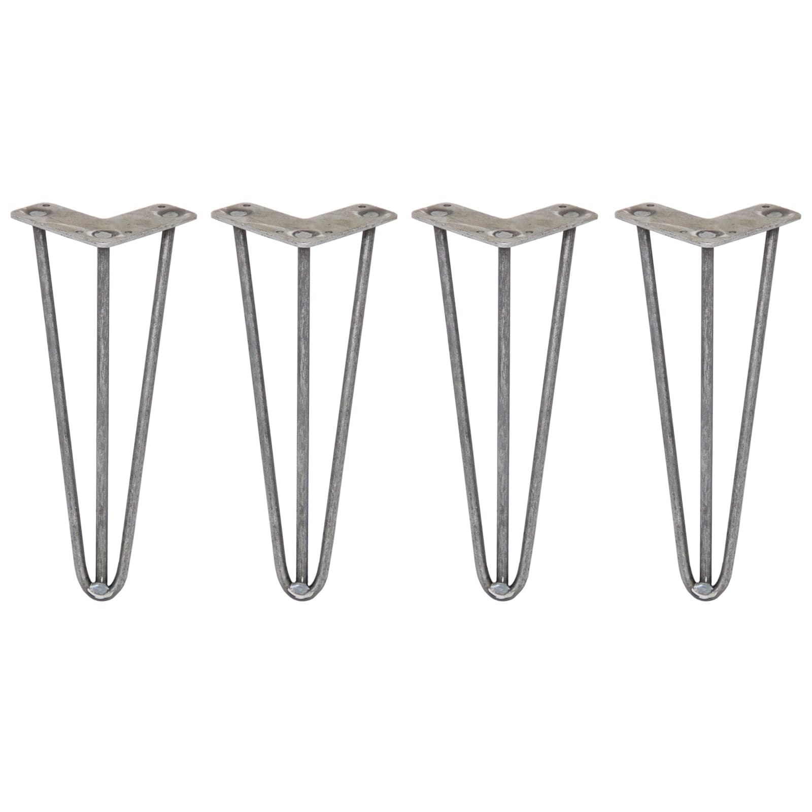 4 x 12 hiusneulan jalat - 3 piikkiä - 10 mm - raakateräs