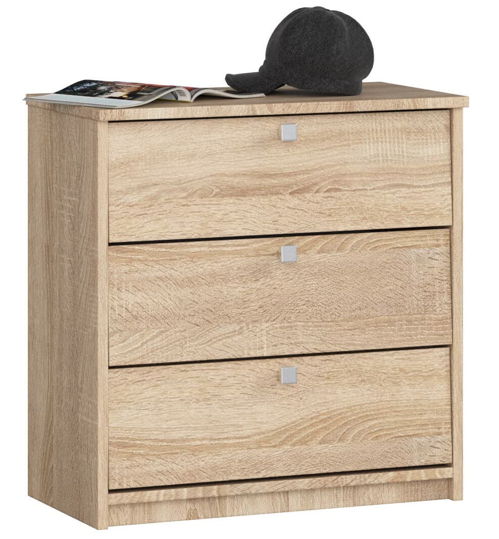 Akord Pieni Kenkäkaappi 3 kippiovea Sonoma-tammi 60x31x62